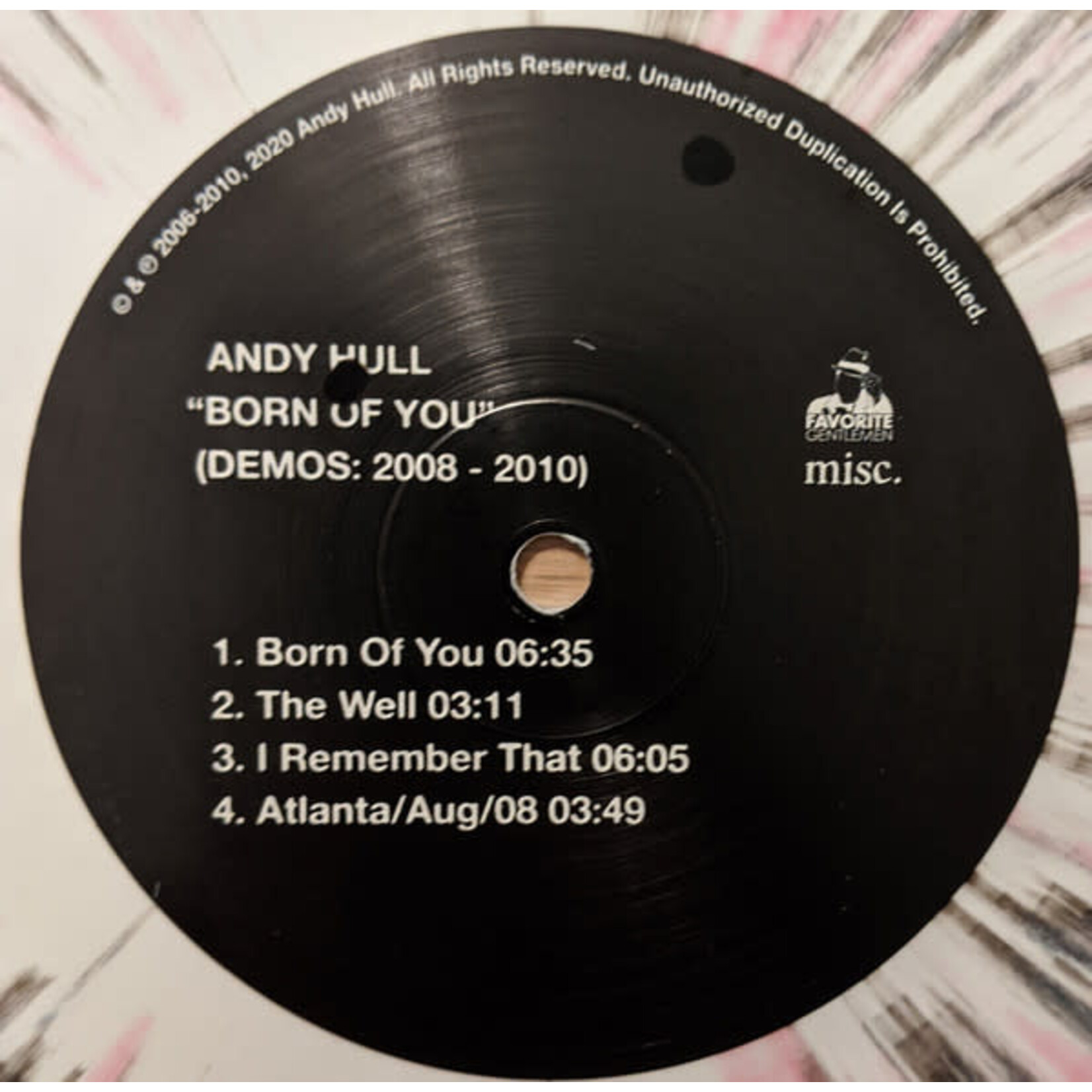 [Kollectible Vinyl] Hull, Andy: Who is Your Humble/ Born of You (Demos 2006-2010) (Splatter Vinyl Edition) (2020, USA, VG+, Folk) [FAVORITE GENTLEMEN]