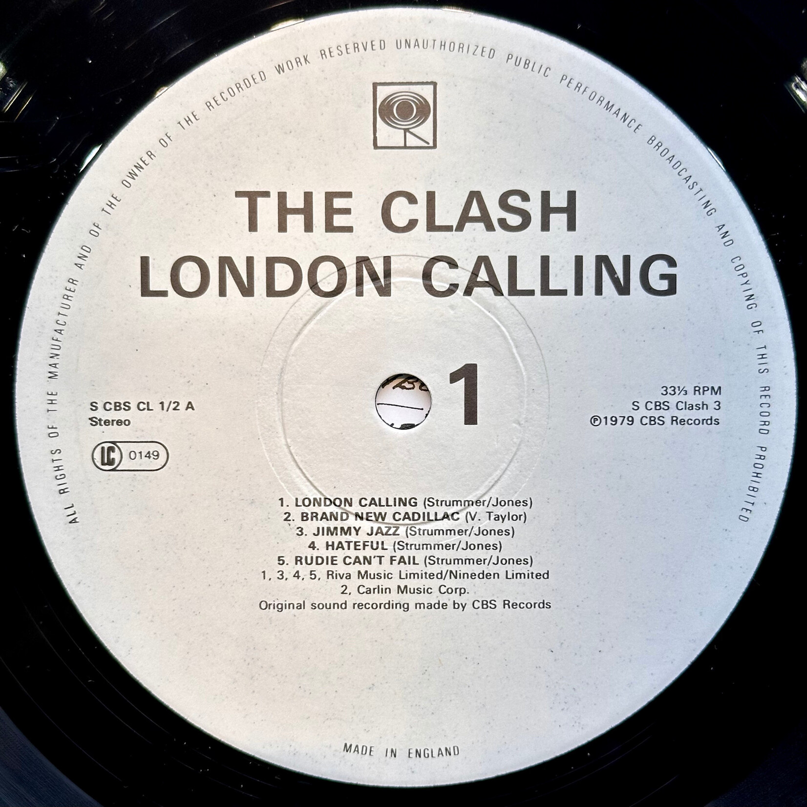 [Nick's Disk Pics] Clash: London Calling (1979, OG UK, w/ Both Inserts, VG) [CBS]