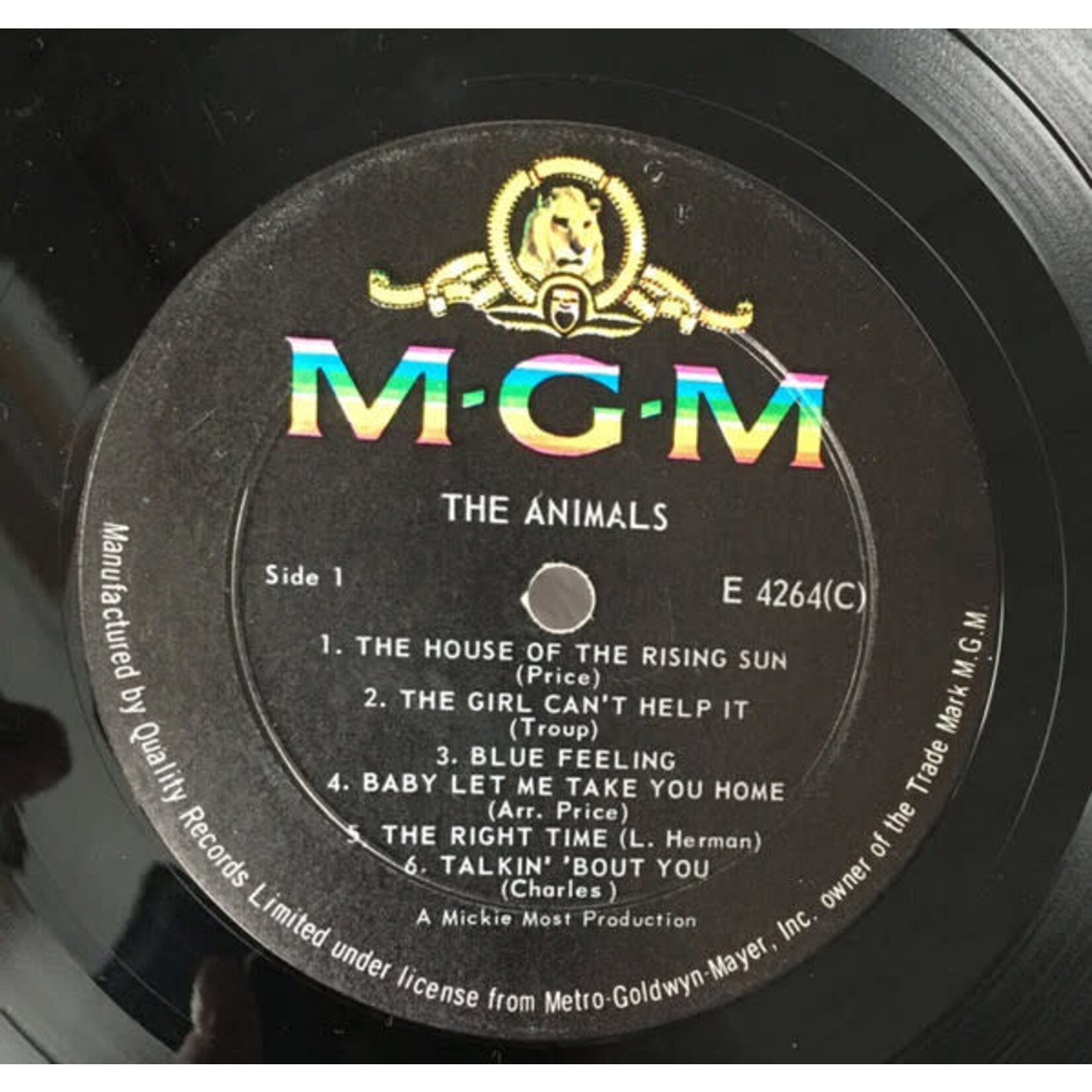 [Kollectible Vinyl] The animals: Self-titled (1964, Canada, early stereo, Pop/rock, VG+) [ MGM]