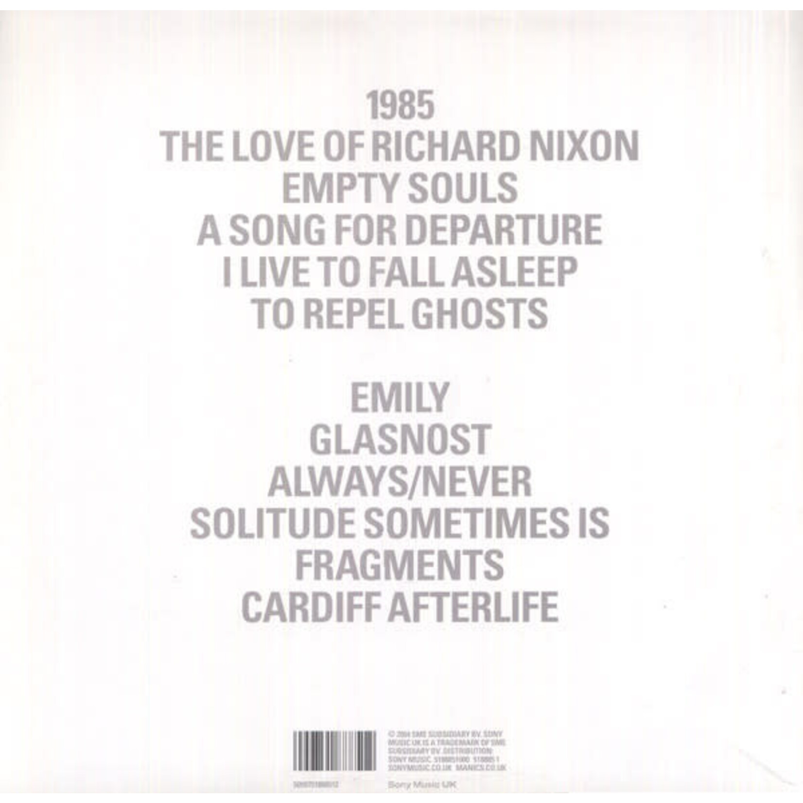 [Kollectibles] Manic street preachers: Lifeblood (2004, UK, Ex, pop/rock) [SONY MUSIC UK]