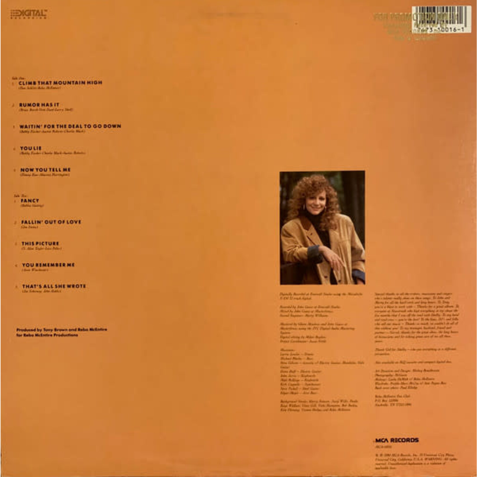 [Kollectible Vinyl] Reba McEntire: Rumor has it (1990, USA, country, VG+) [MCA]
