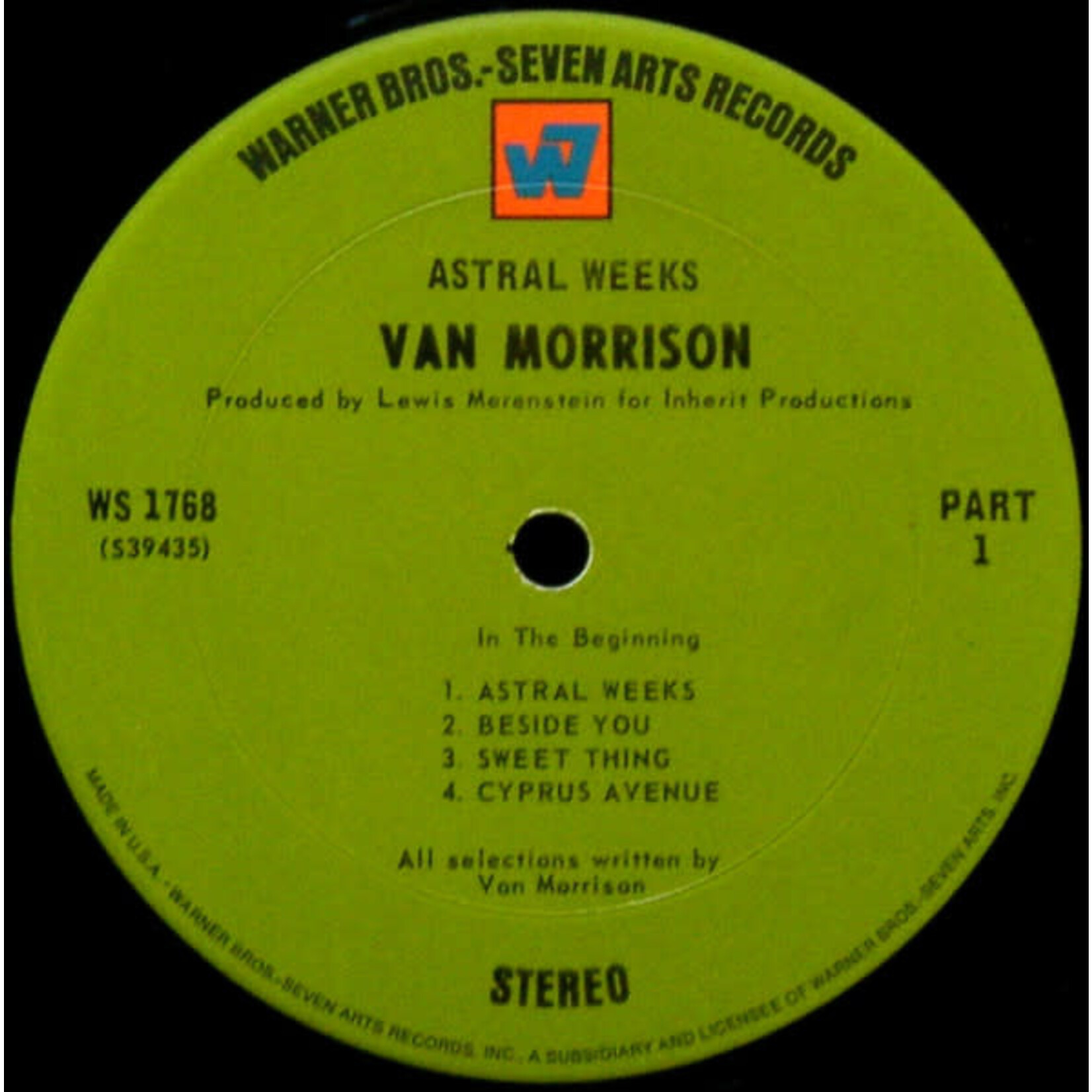 [Kollectible Vinyl] Van morrison: Astral weeks (1968, Canada, gold label, VG+, pop/rock) [1768]