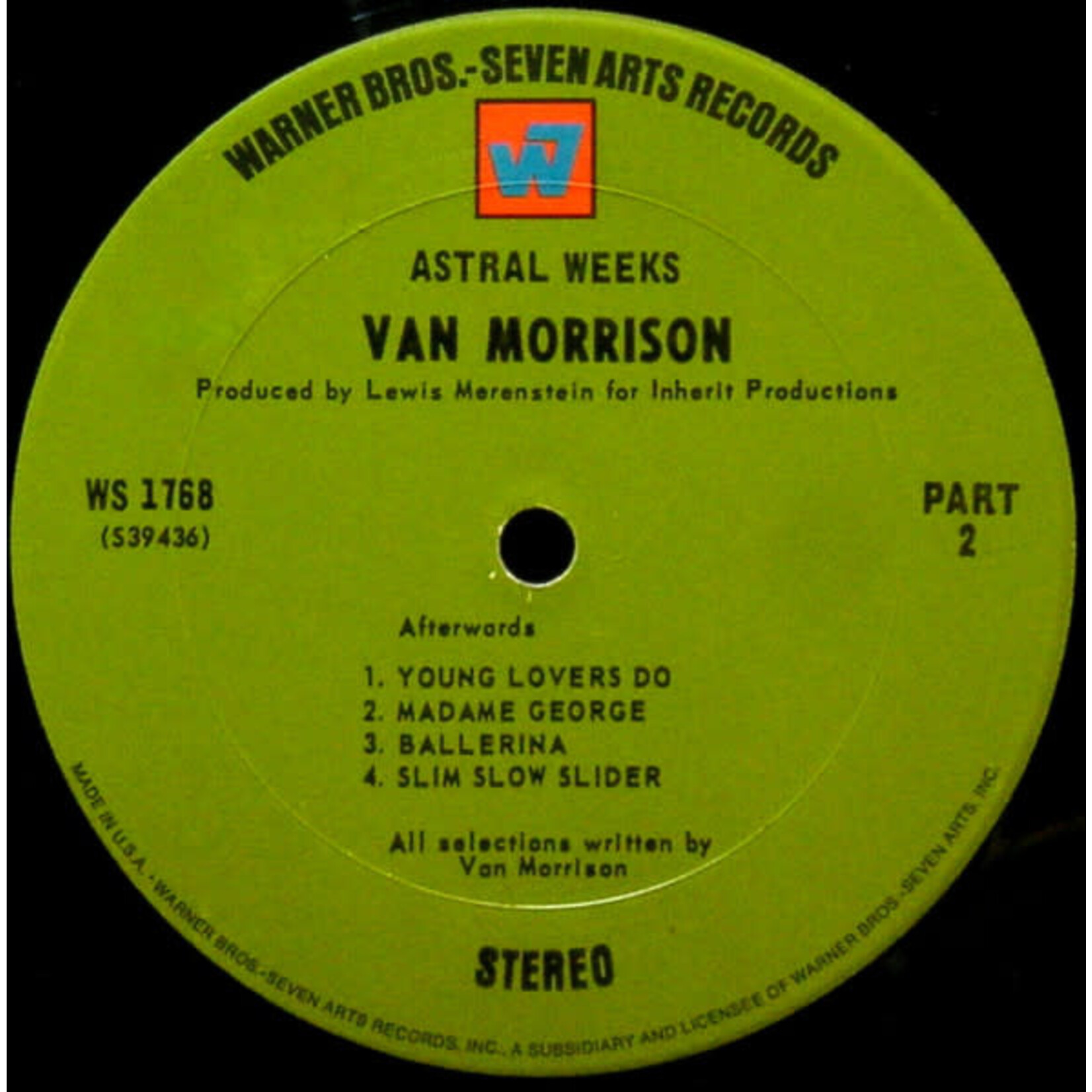 [Kollectible Vinyl] Van morrison: Astral weeks (1968, Canada, gold label, VG+, pop/rock) [1768]