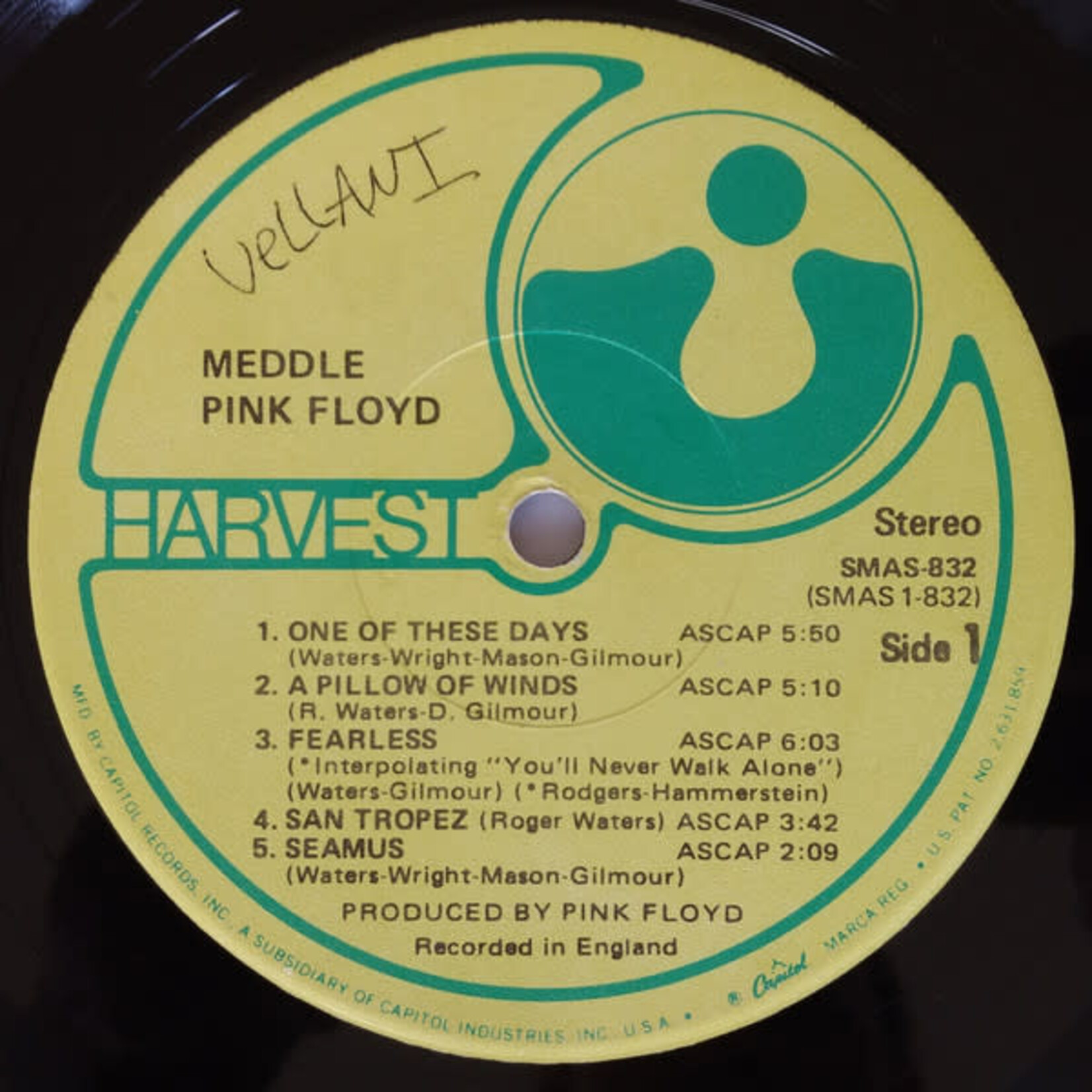 [Kollectible Vinyl] Pink Floyd: Meddle  (1971, USA, pop/rock, VG+) [SMAS-832]