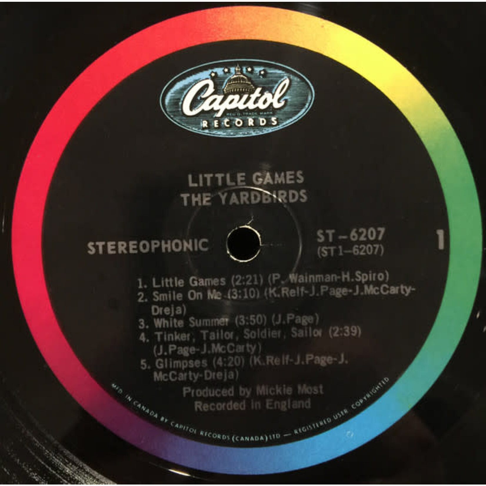 [Kollectible Vinyl] Yardbirds: Little games (1967, Canada, pop/rock, 50s/60s, capitol 6000 mono, EX) [CAPITOL]