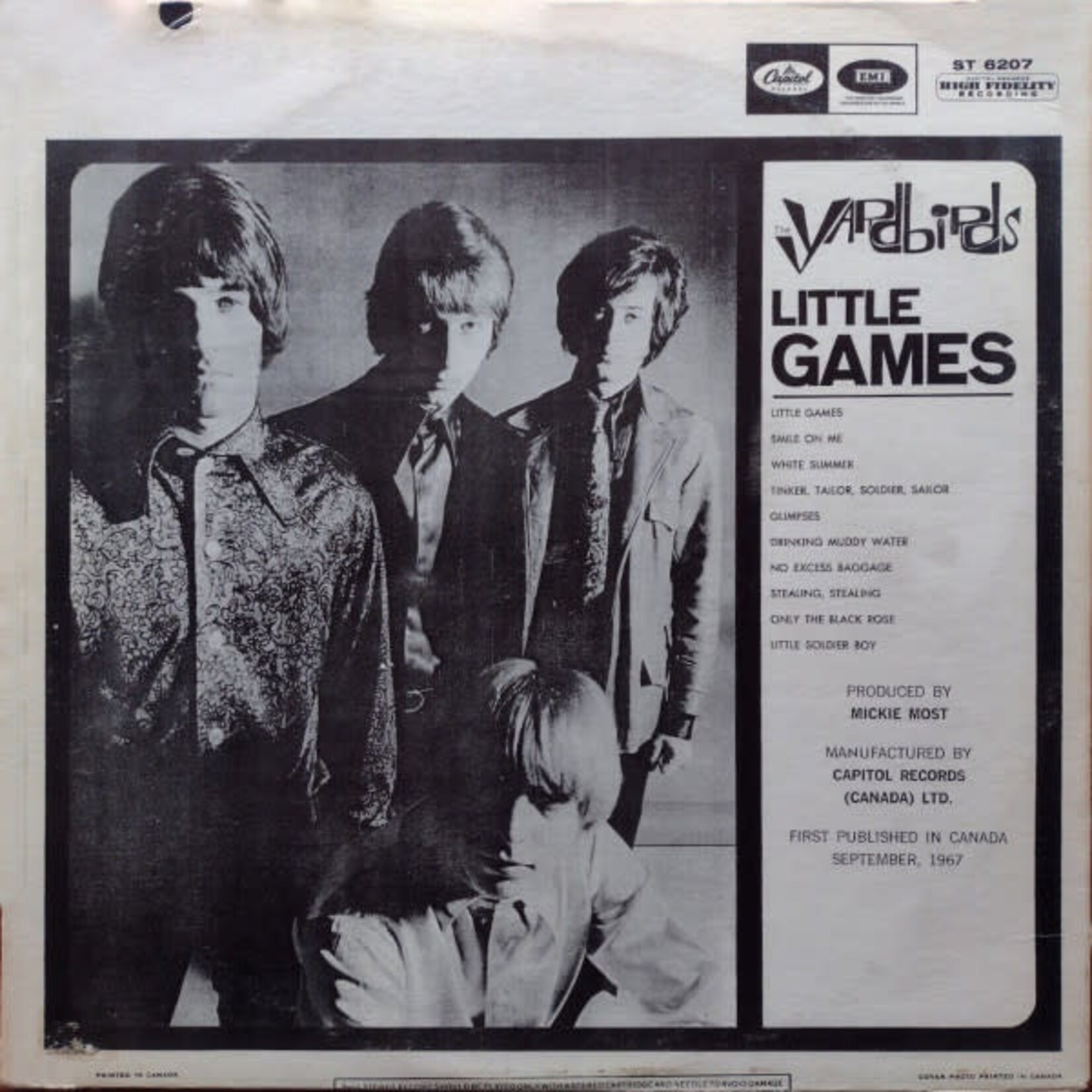 [Kollectible Vinyl] Yardbirds: Little games (1967, Canada, pop/rock, 50s/60s, capitol 6000 mono, EX) [CAPITOL]