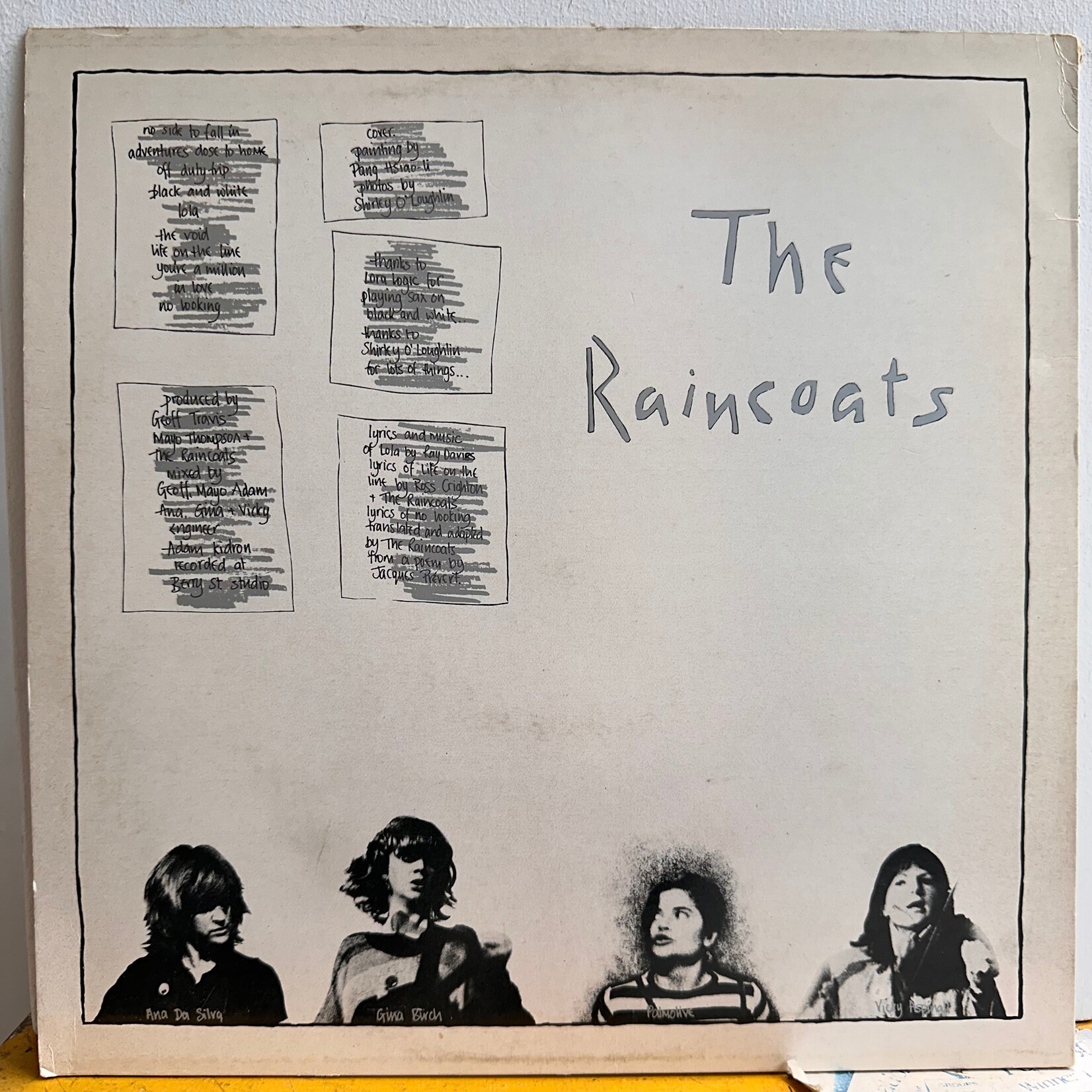 [Nick's Disk Pics] Raincoats: self-titled (1980, UK, VG+/Ex) [ROUGH TRADE]