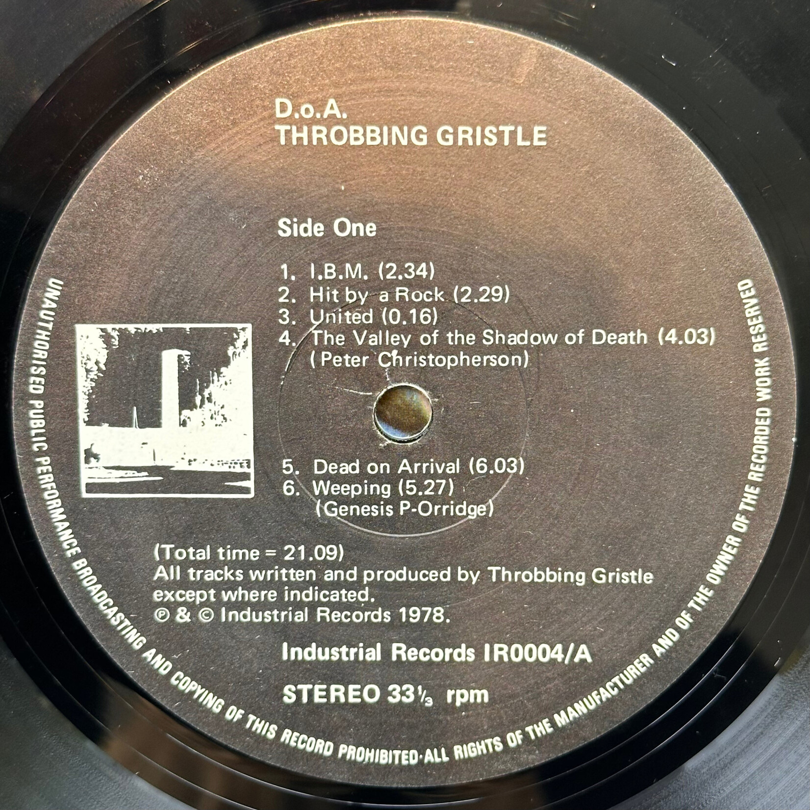 [Nick's Disk Pics] Throbbing Gristle: Third & Final Report (1978, 1st UK Press, VG+, Industrial) [INDUSTRIAL]