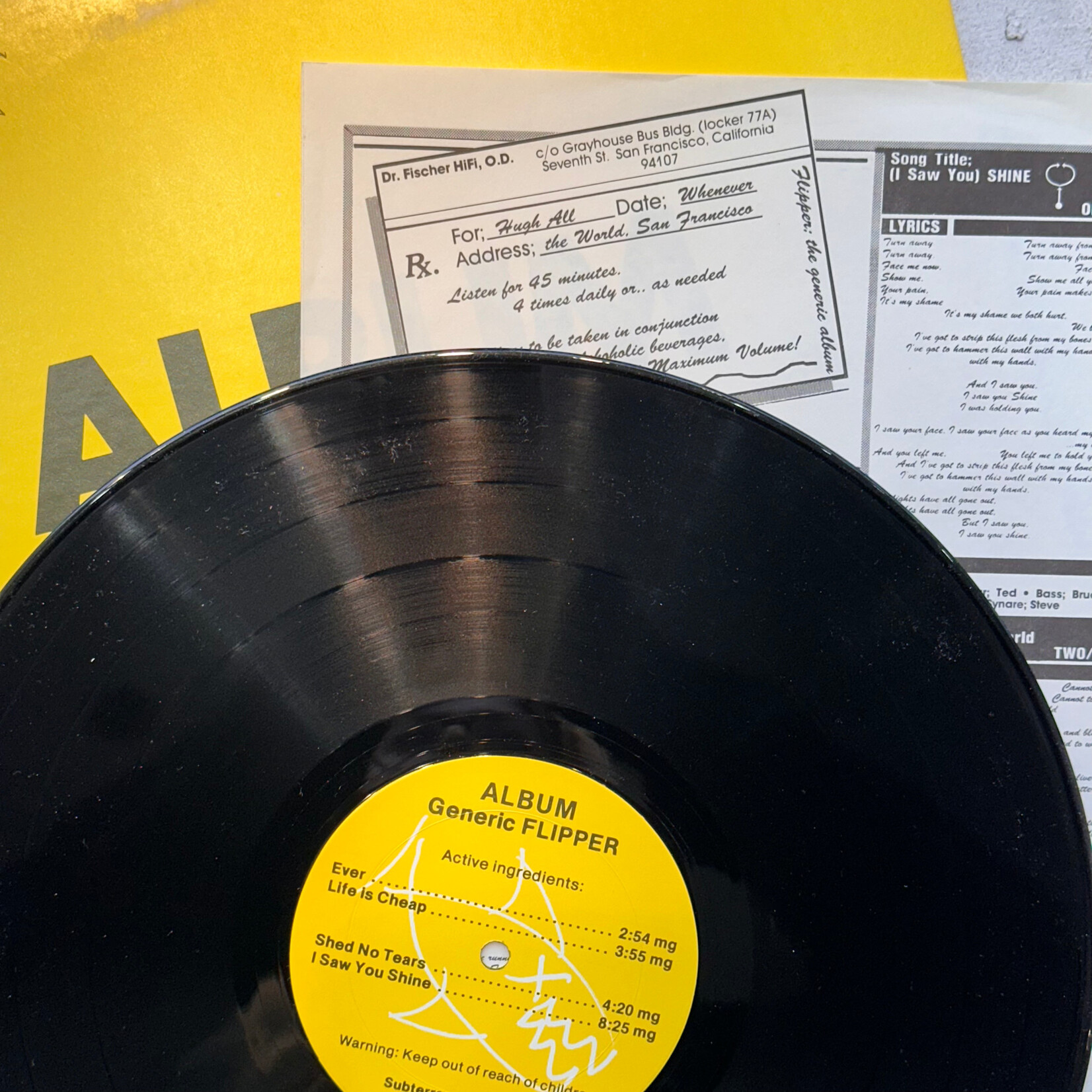 [Nick's Disk Pics] Flipper: Album- Generic Flipper (1982, USA, Ex, Punk) [SUBTERRANEAN]