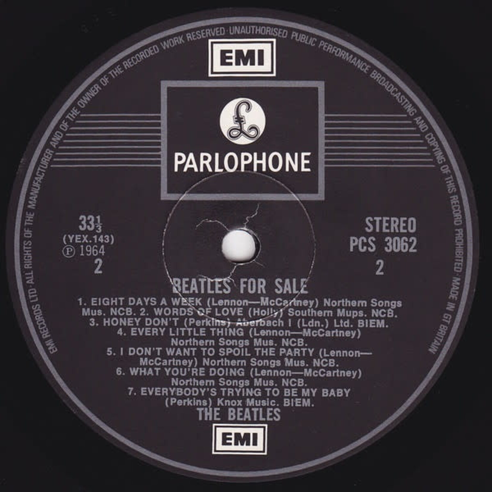 [Kollectible Vinyl] Beatles: For Sale (1976, UK, black/silver label, VG) [PARLOPHONE]