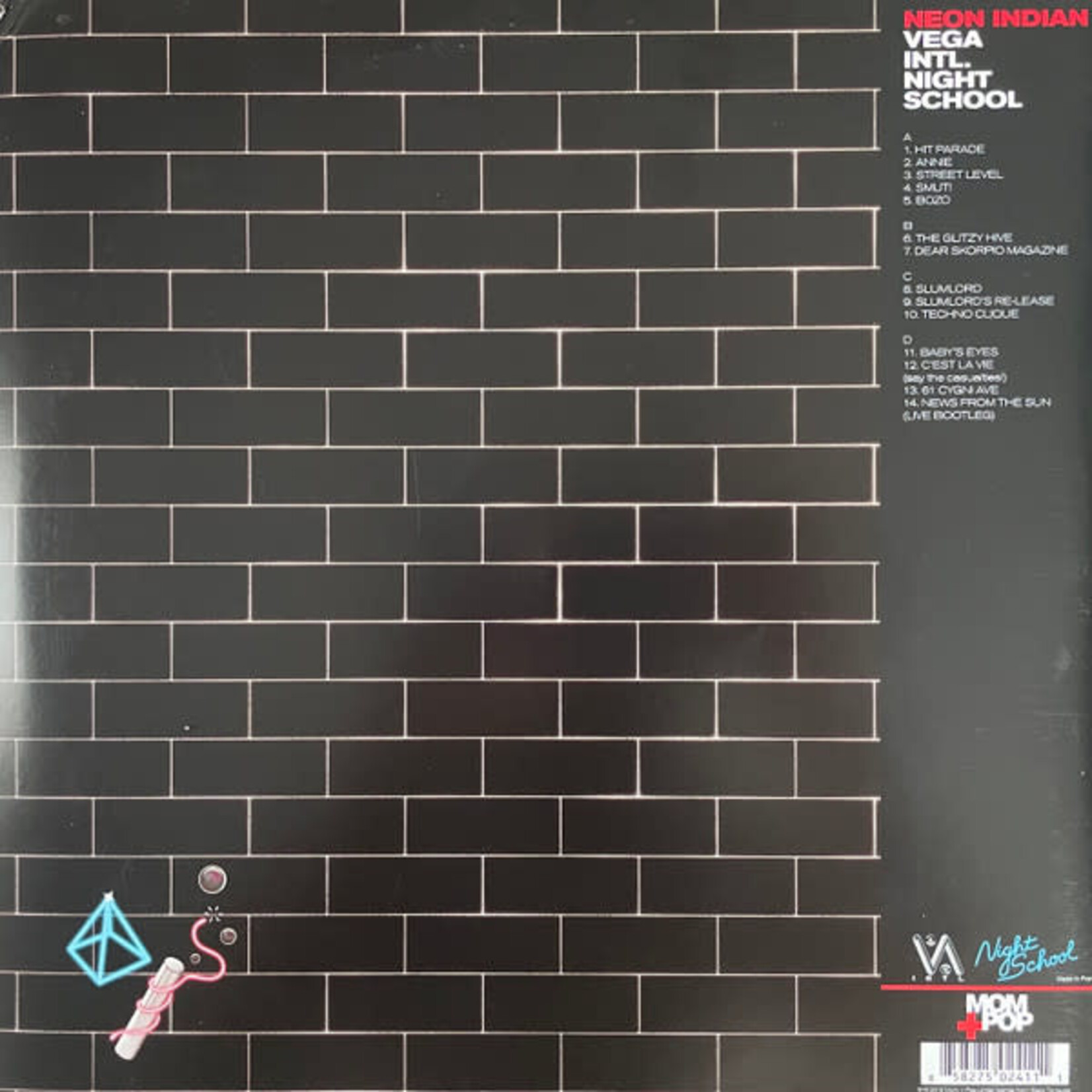 [Kollectible Vinyl] Neon indian: VEGA INTL. Night School (2015, USA, yellow translucent, synth-pop, VG+) [MOM+POP]