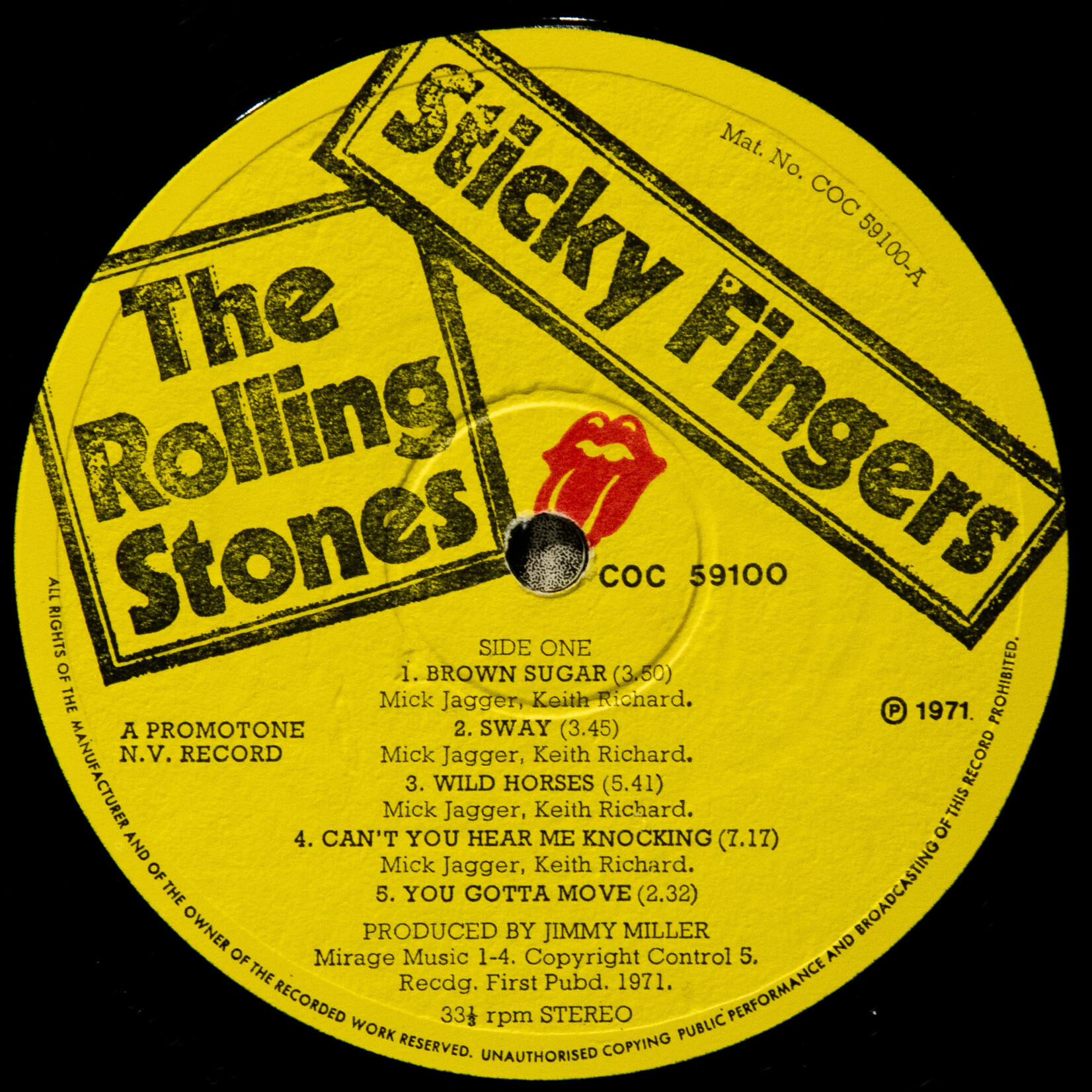 [Nick's Disk Pics] Rolling Stones: Sticky Fingers (w/ inserts) [ROLLING STONES]