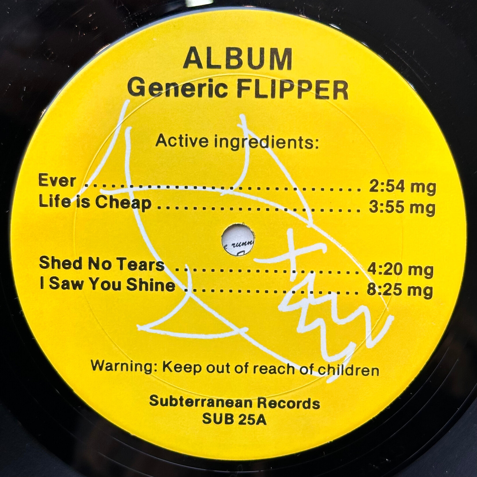 [Nick's Disk Pics] Flipper: Album- Generic Flipper (1982, USA, Ex, Punk) [SUBTERRANEAN]