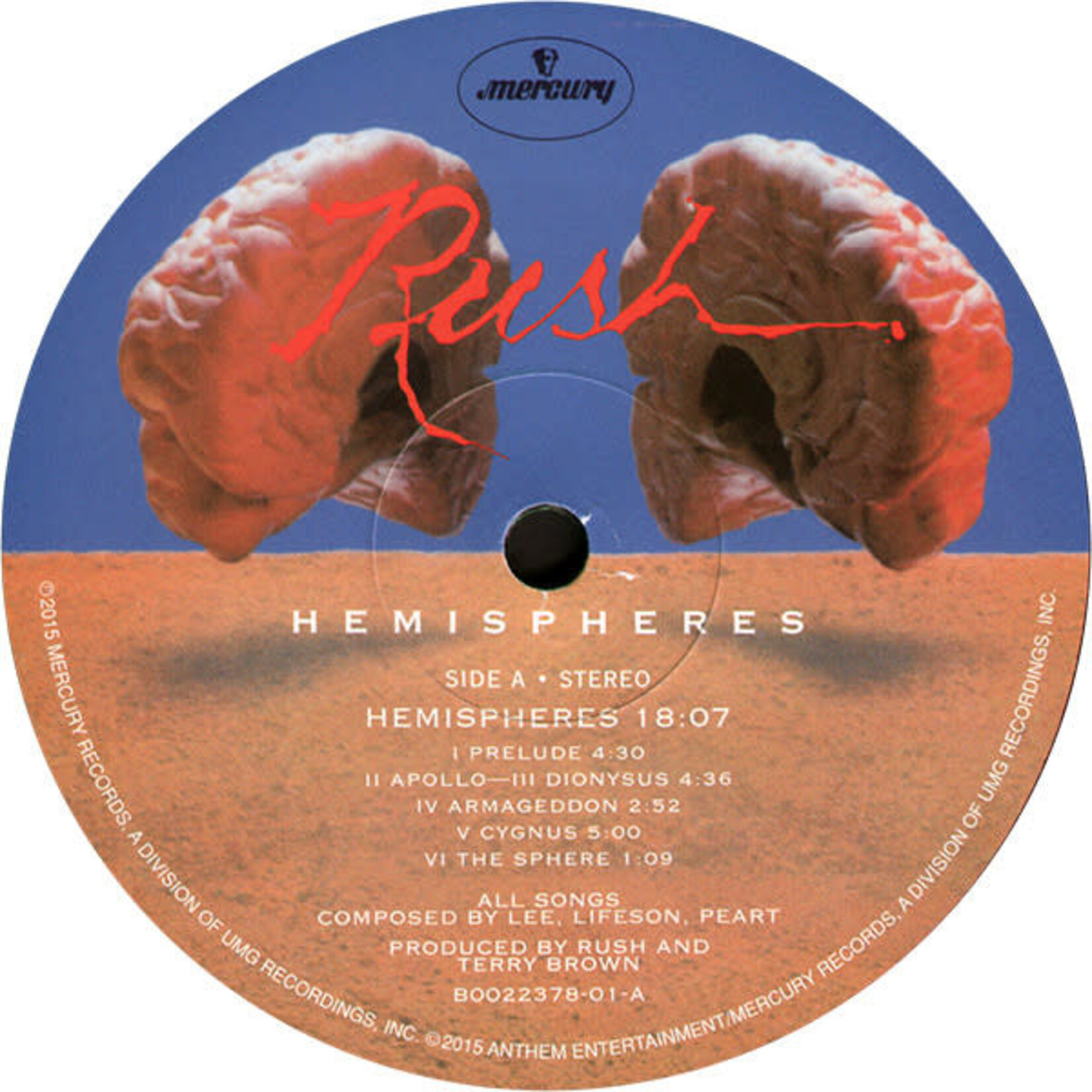 [Kollectible Vinyl] Rush: Hemispheres (2015, USA, 2009 deluxe reissue, VG+) [ANTHEM]