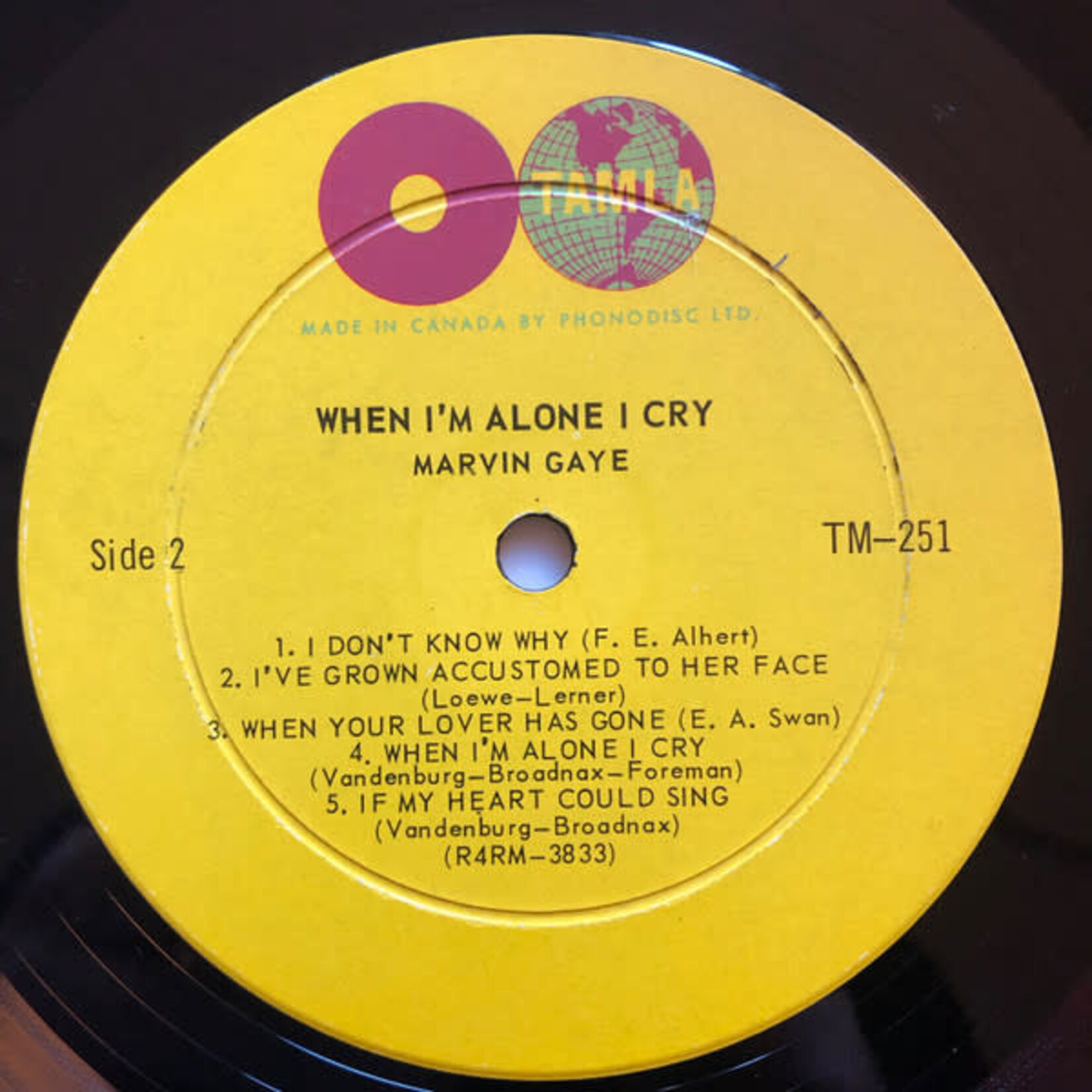 [Kollectible Vinyl] Marvin Gaye – When I'm Alone I Cry (1964, Canada, soul,  VG+) [TAMLA]