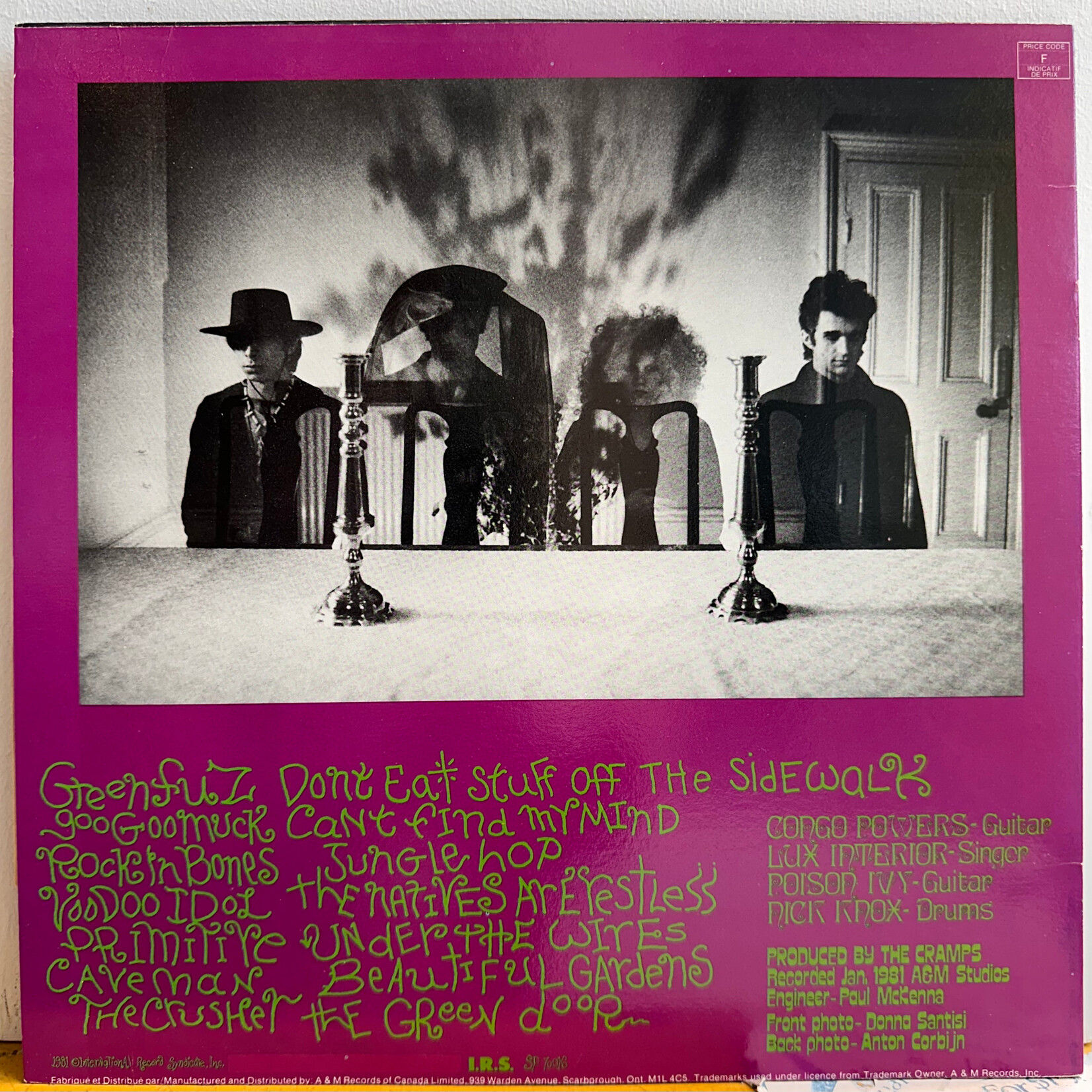 [Nick's Disk Pics] Cramps: Psychedelic Jungle (1981, Canada, Rainbow Labels, NM) [I.R.S]