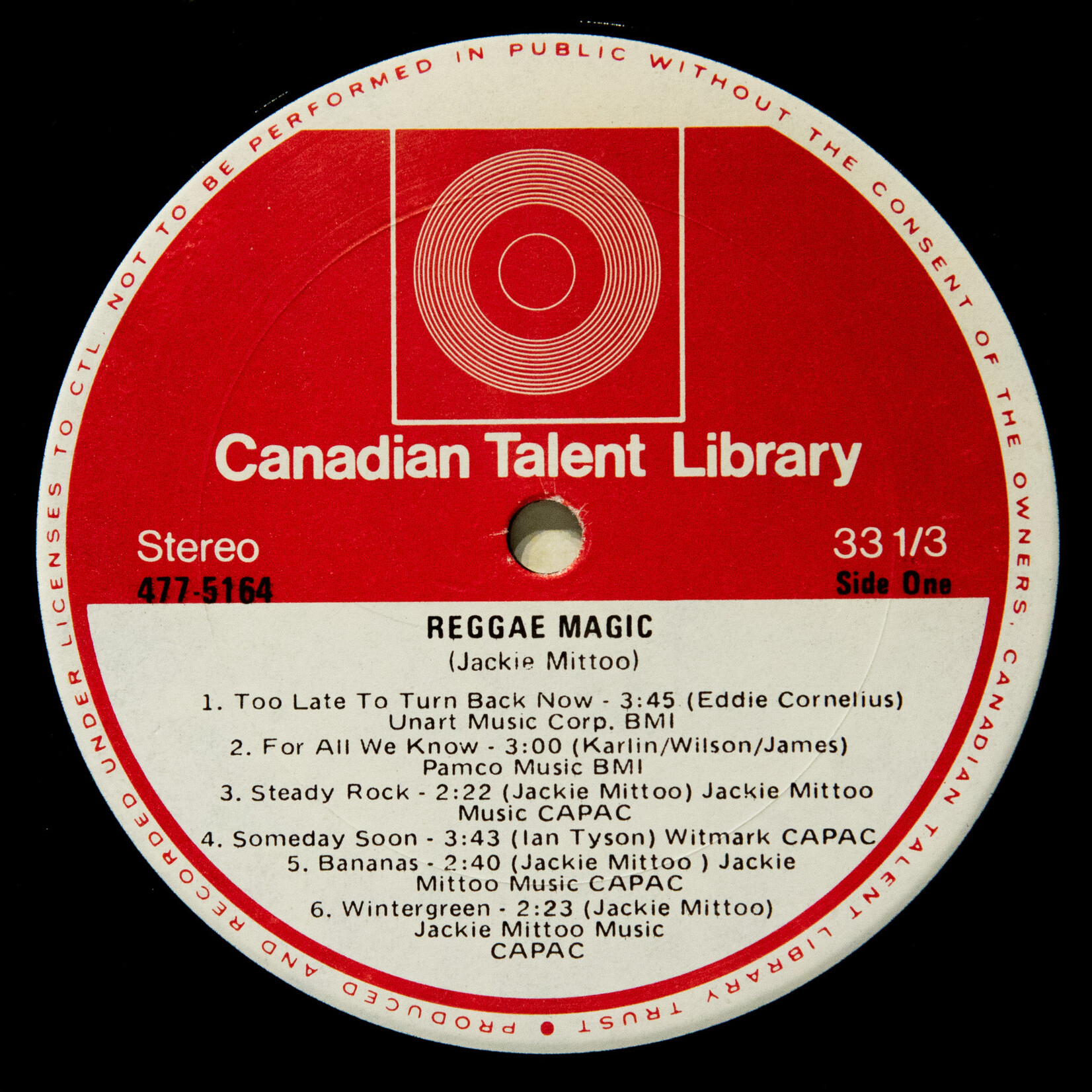 [Nick's Disk Pics] Mittoo, Jackie: Reggae Magic! [CANADIAN TALENT LIBRARY]