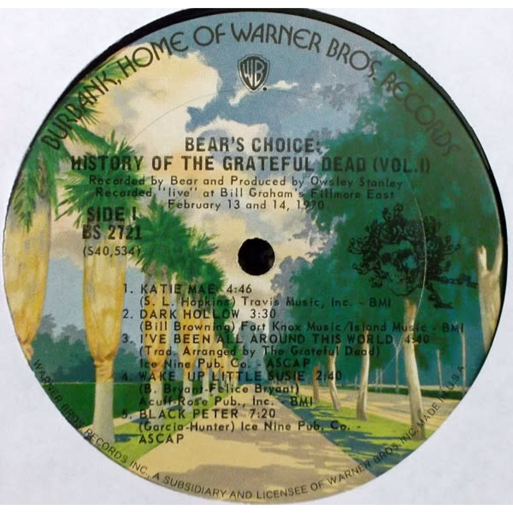 Grateful Dead: History of the Grateful Dead Vol, 1 (Bear's Choice Re-Issue) [VINTAGE]
