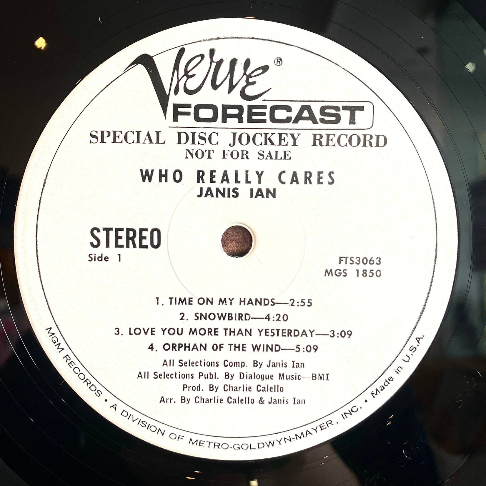 [Nick's Disk Pics] Janis Ian: Who really cares (1969, USA, white label promo, chum FM copy, VG+) [VERVE]