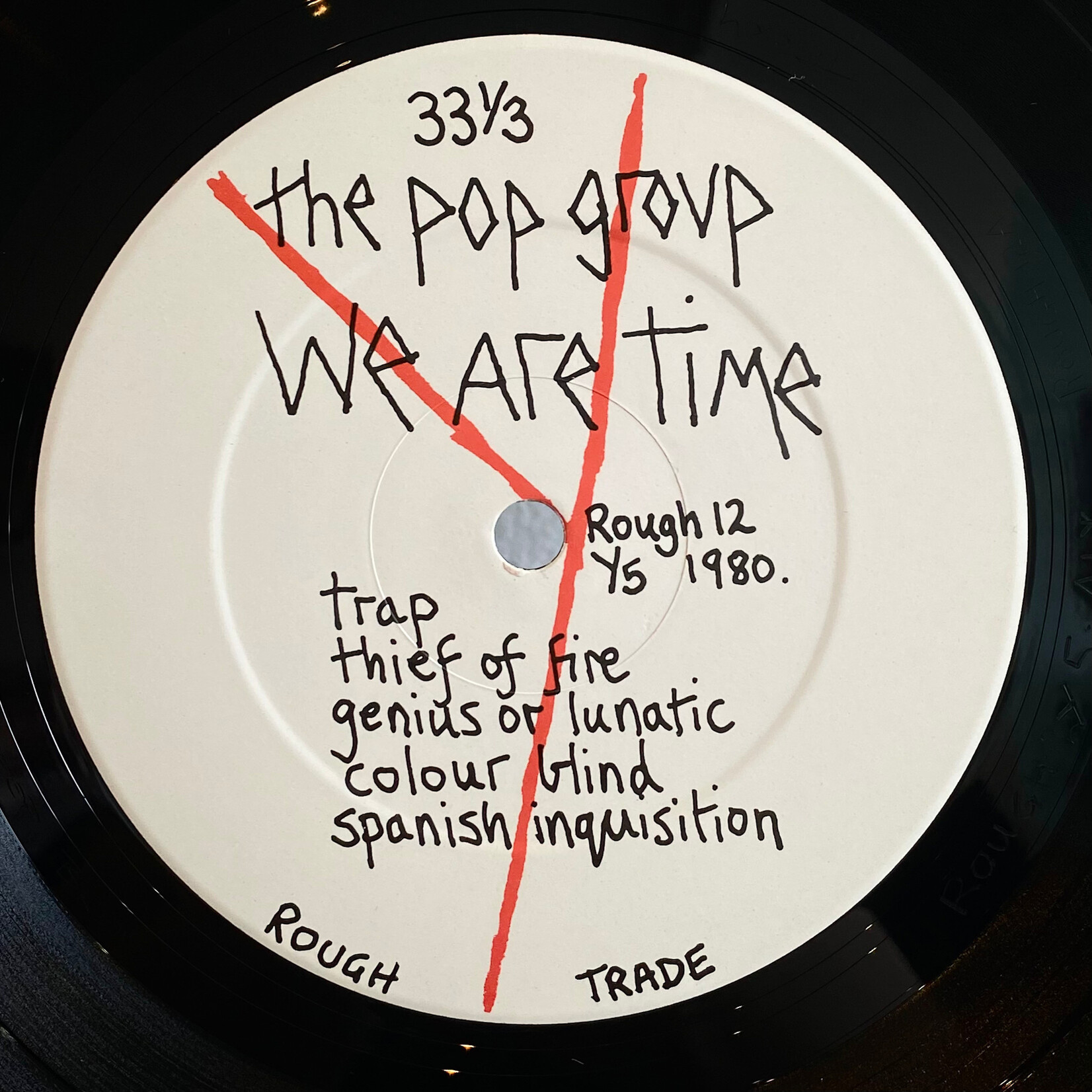 [Nick's Disk Pics] Pop Group (The): We are time (1980, UK, no wave, VG+ punk/metal) [ROUGH TRADE]