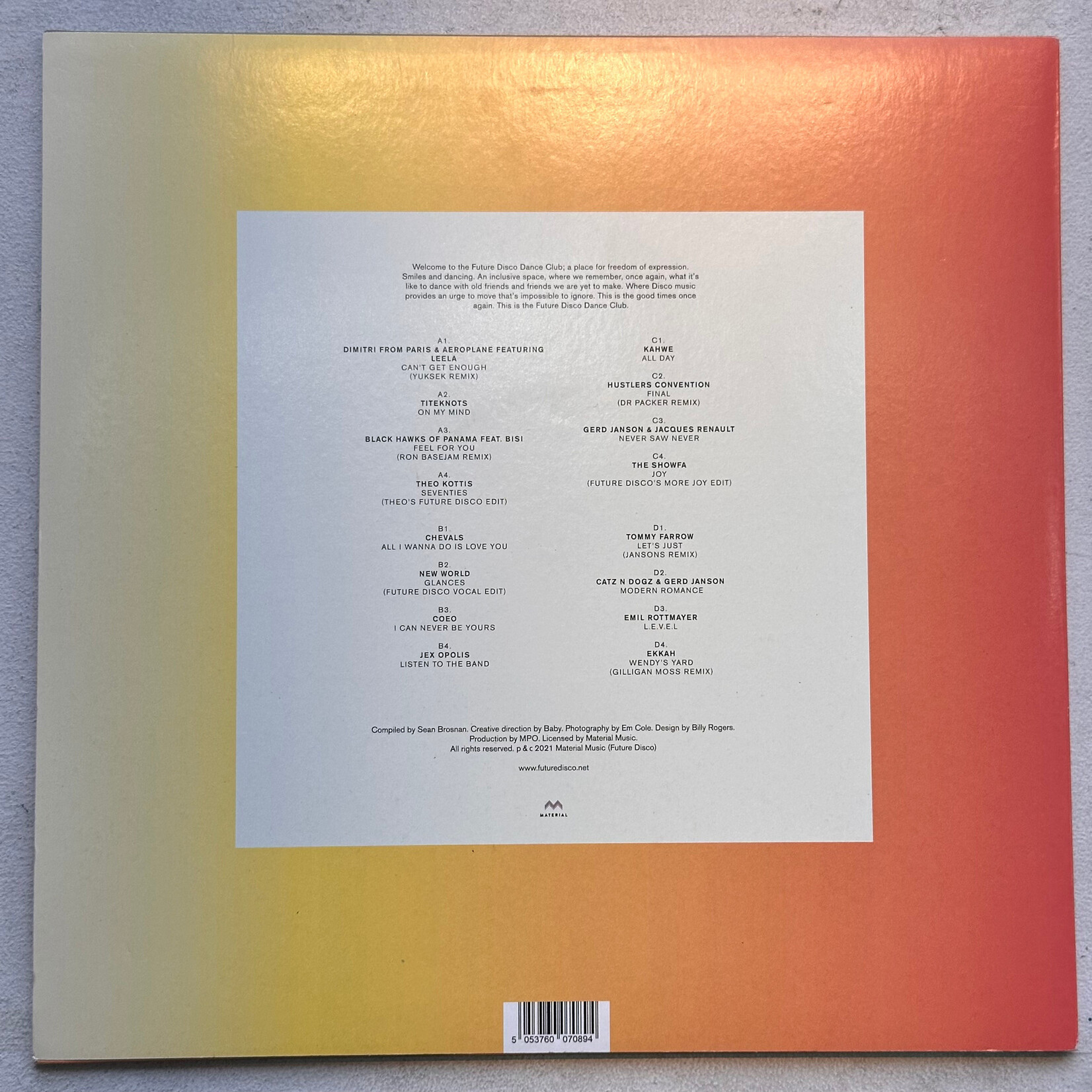 [Nick's Disk Pics] V/A:  Future Disco 014 (Dance Club) (2021, UK, EX) [FUTURE DISCO]