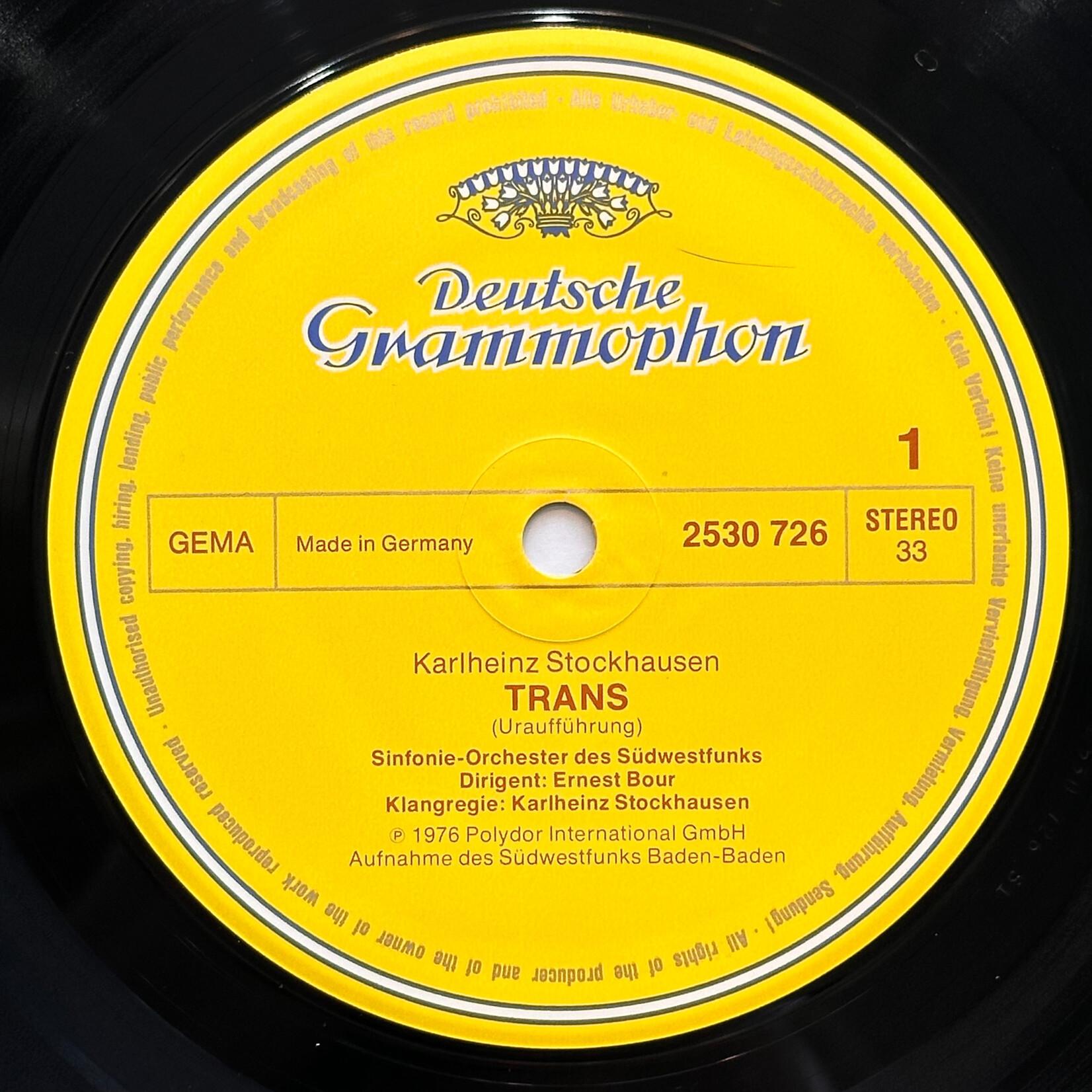 [Nick's Disk Pics] Stockhausen: Trans (1976, Germany, w/ Insert, Ex) [Deutsche Grammophon]