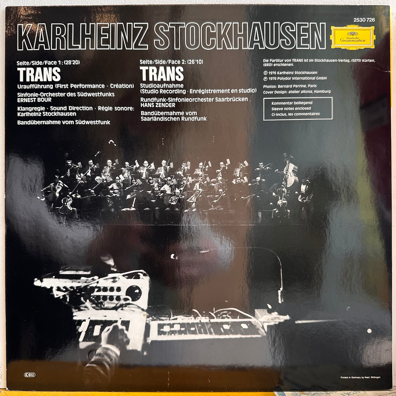 [Nick's Disk Pics] Stockhausen: Trans (1976, Germany, w/ Insert, Ex) [Deutsche Grammophon]