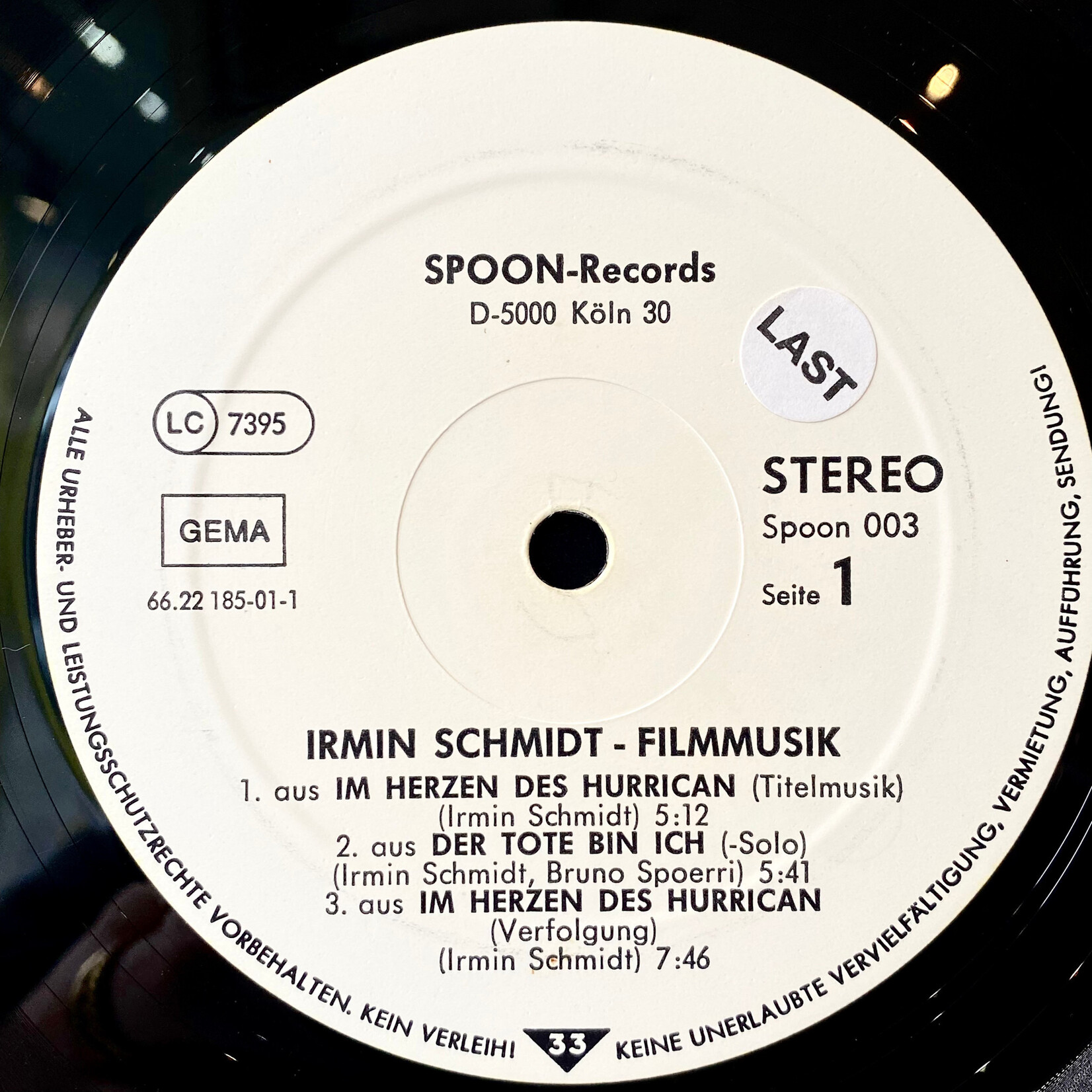 [Nick's Disk Pics] Schmidt, Irmin: Filmmusik (1980, Germany, Ex)[SPOON]