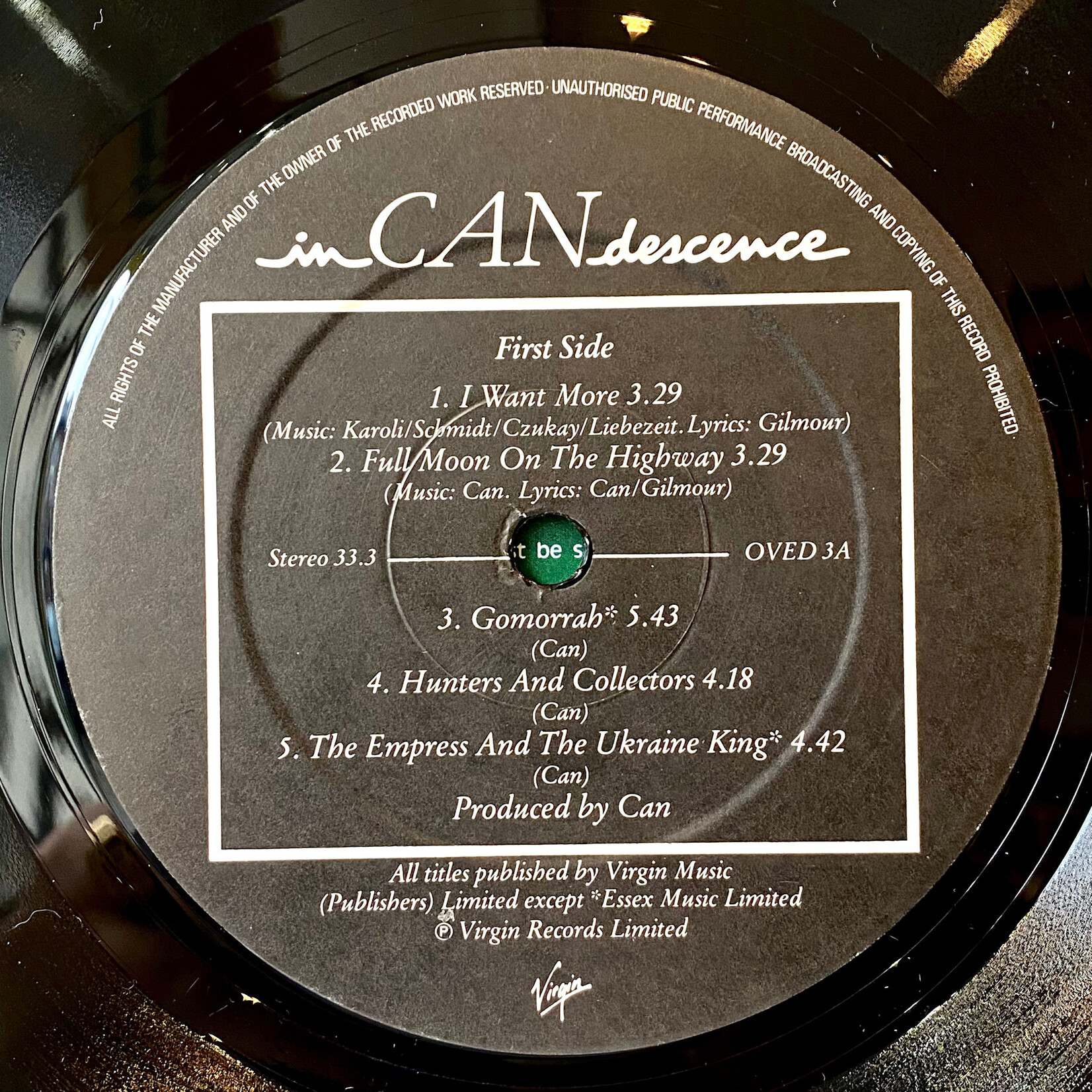 [Nick's Disk Pics] Can: InCANdescence (1981, UK, Ex)[VIRGIN]