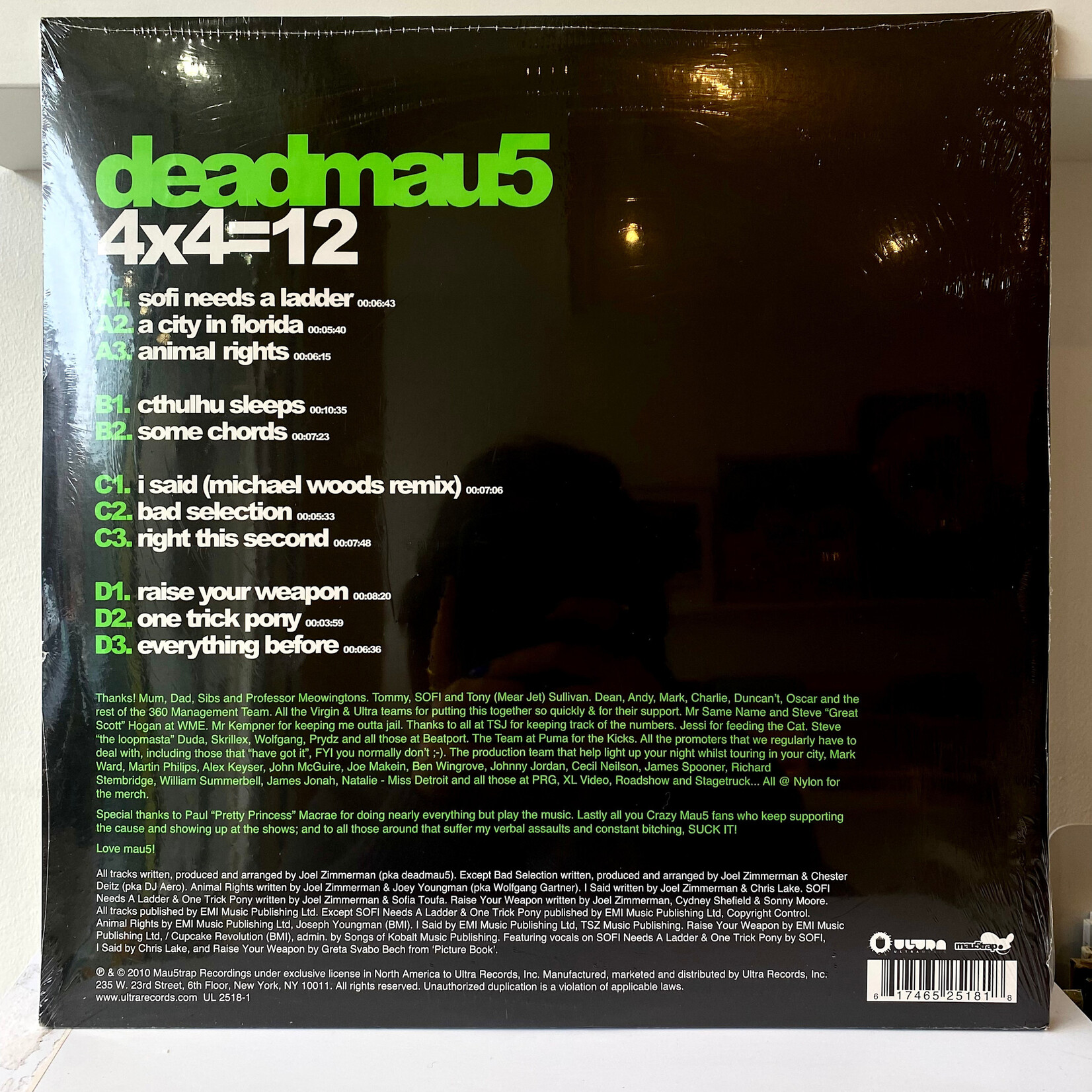 [Nick's Disk Pics] Deadmau5: 4x4=12 (2011, USA, Sealed)[ULTRA RECORDS]