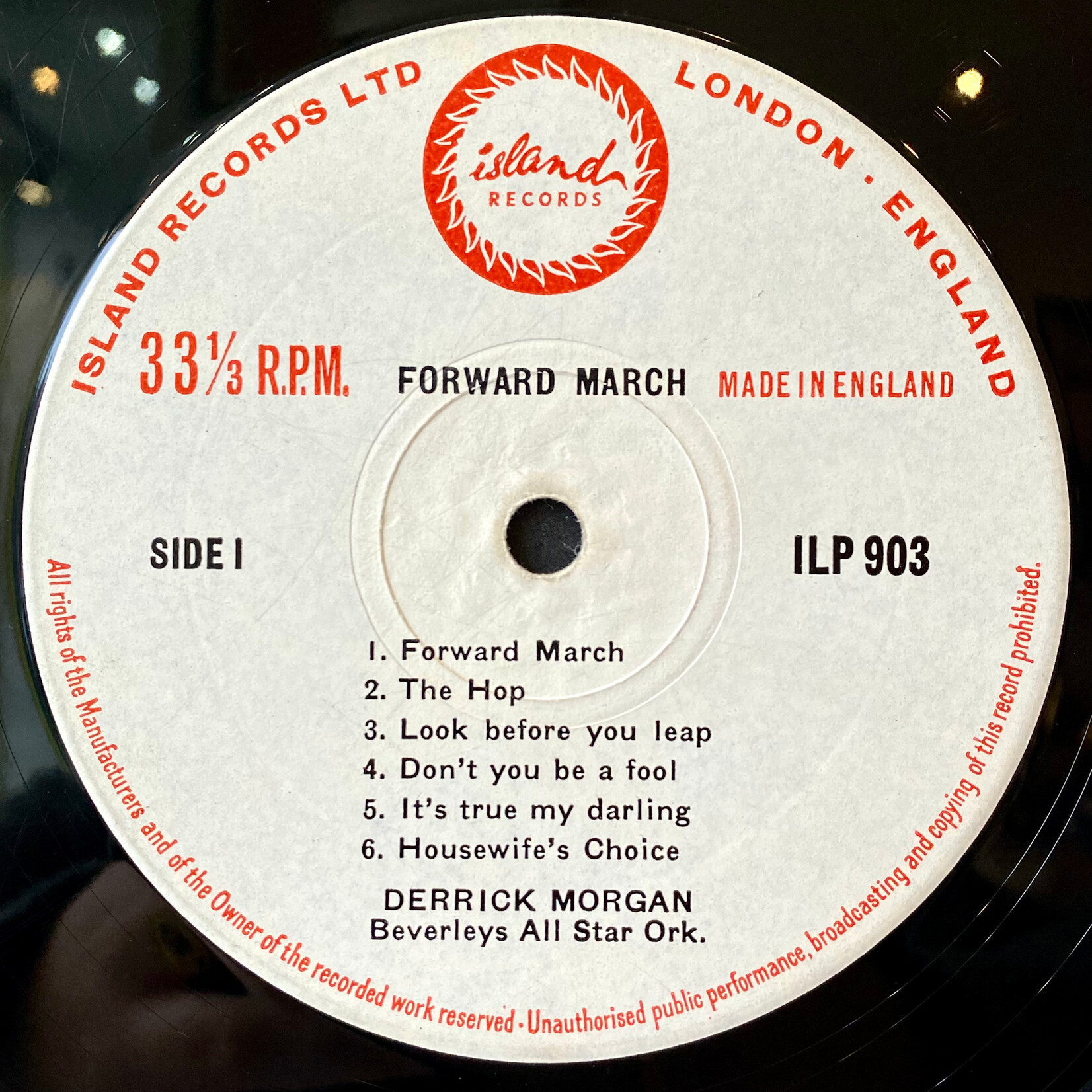 [Nick's Disk Pics] Morgan, Derrick: Forward March! (1962, UK, VG)[ISLANDS RECORDS]