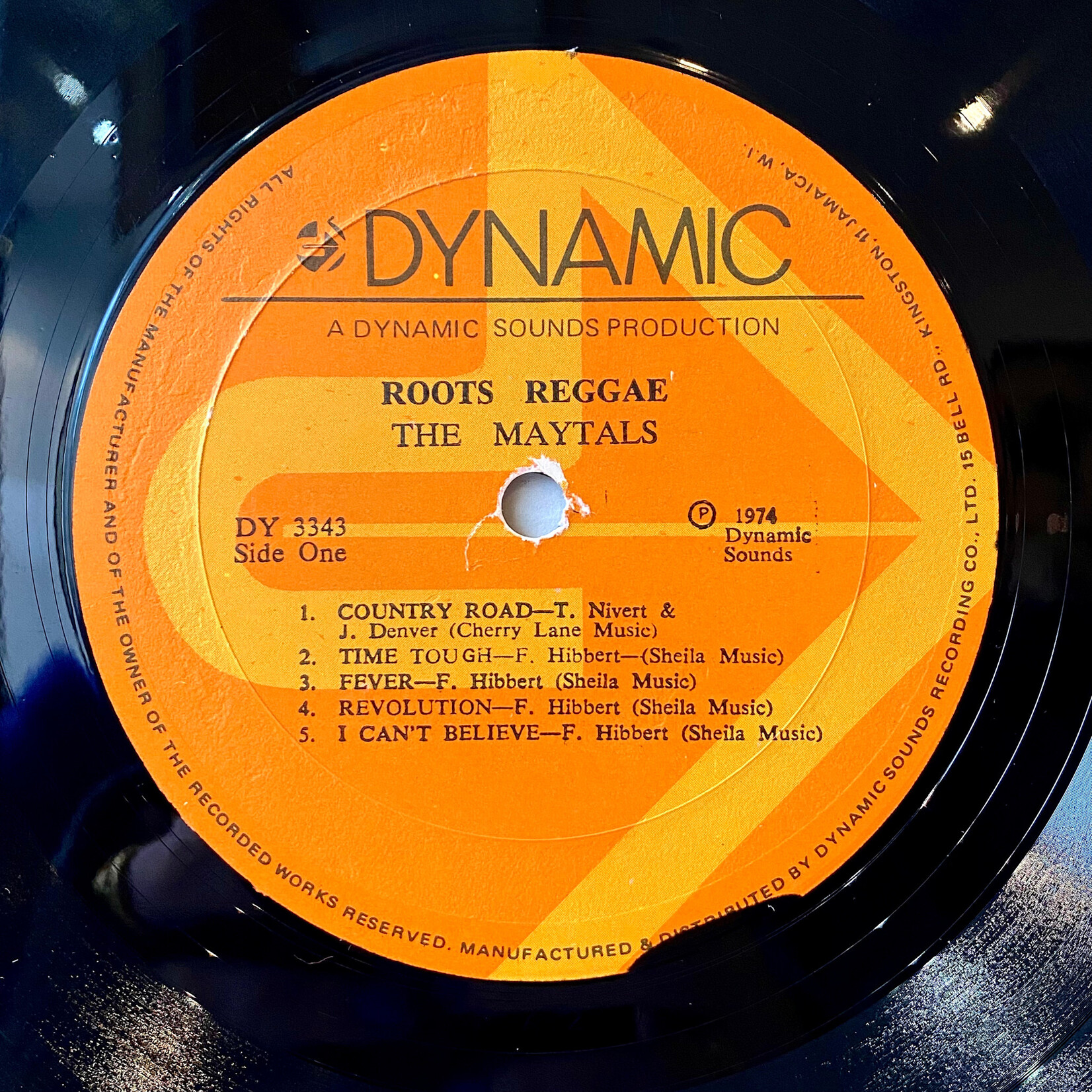 [Nick's Disk Pics] Toots & The Maytals: Roots Reggae (1974, Jamaica, VG+)[DYNAMIC SOUNDS]