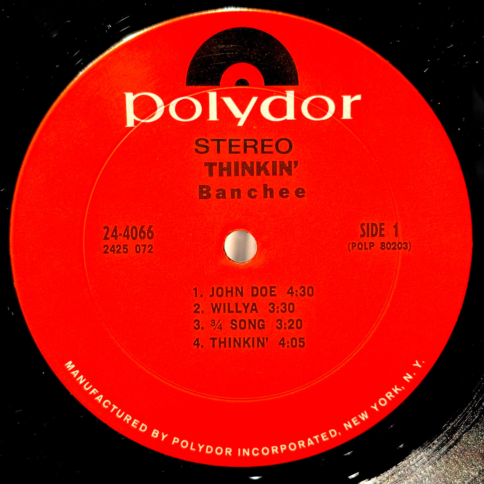 [Nick's Disk Pics] Banchee: Thinkin' (1971, USA, VG+) [POLYDOR]
