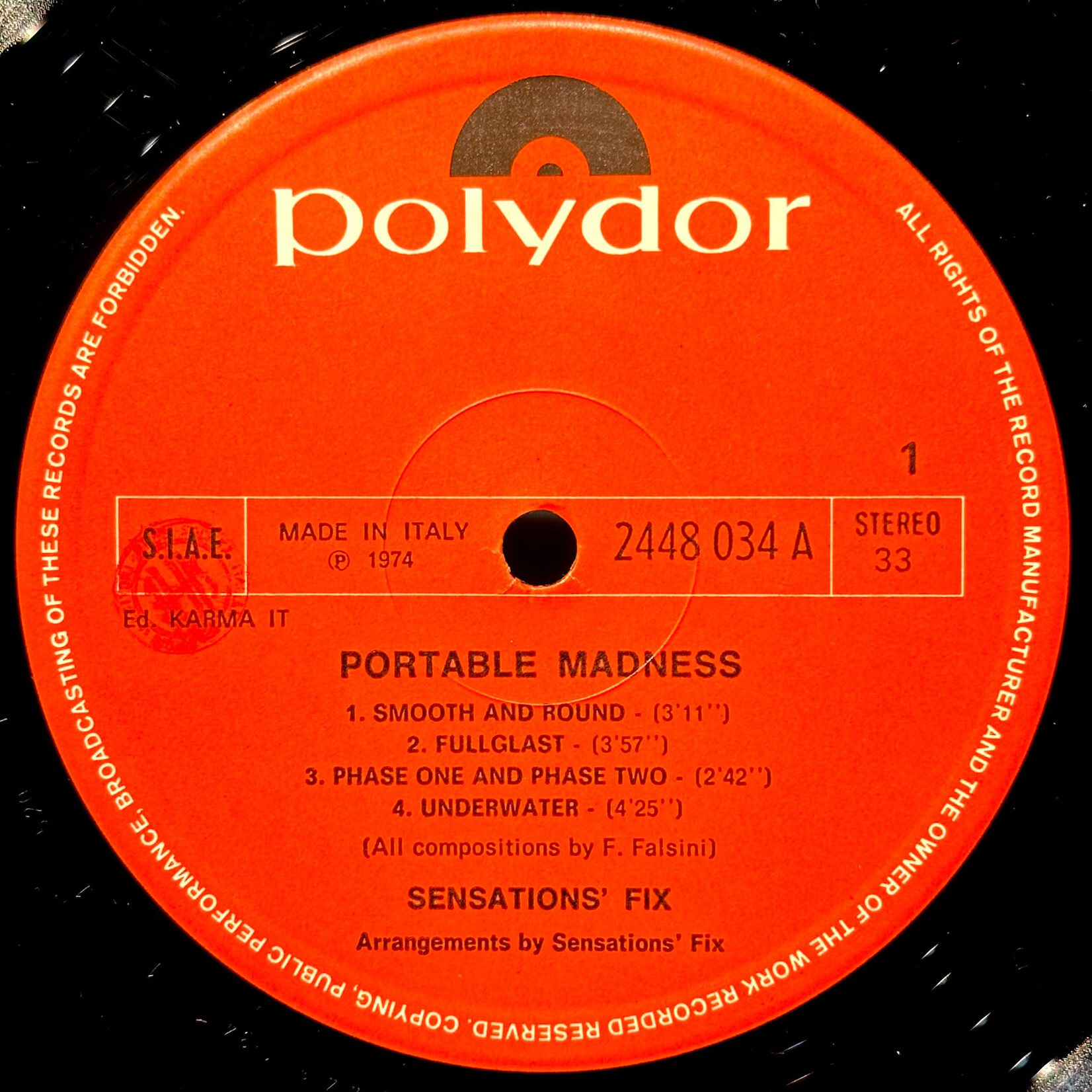 [Nick's Disk Pics] Sensations' Fix: Portable Madness (1970, Italy, VG+)[POLYDOR]