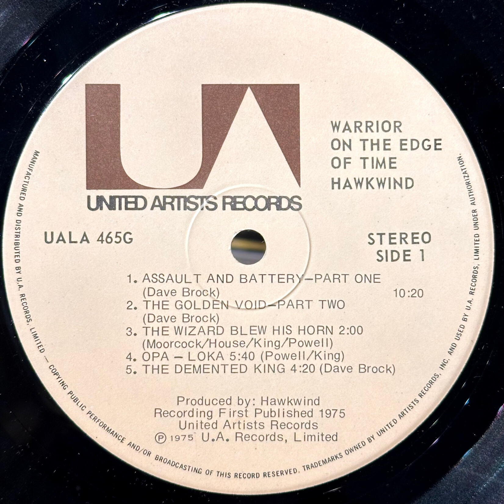 [Nick's Disk Pics] Hawkwind: Warrior on the Edge of Time (1975, Canada, VG+) [UNITED ARTISTS]