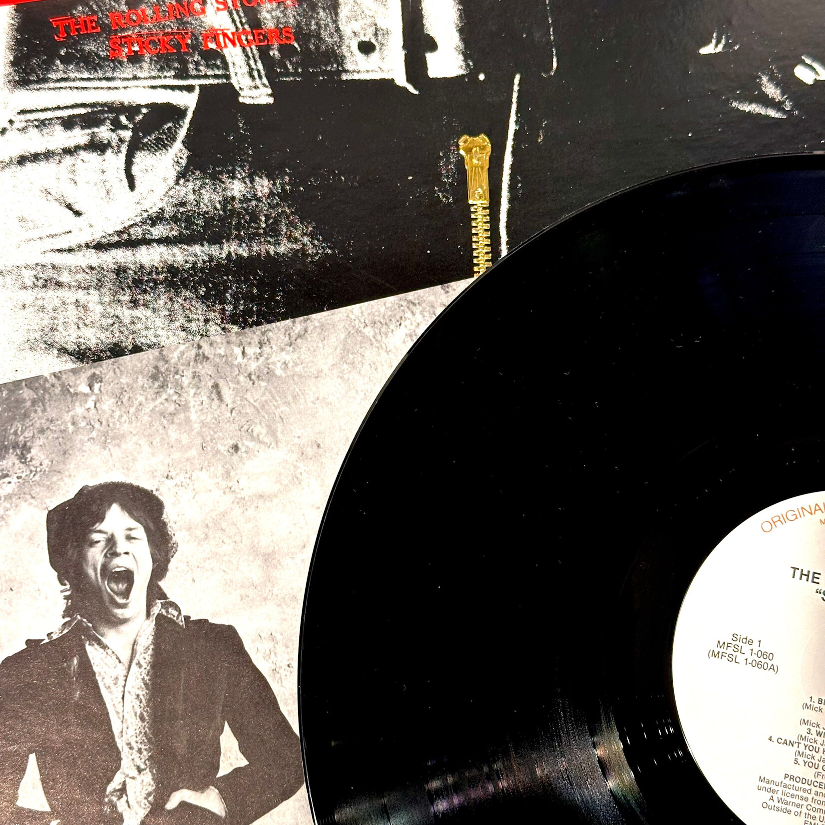 [Nick's Disk Pics] Rolling Stones: Sticky Fingers (1981, USA, Audiophile, Ex) [MASTER RECORDING]