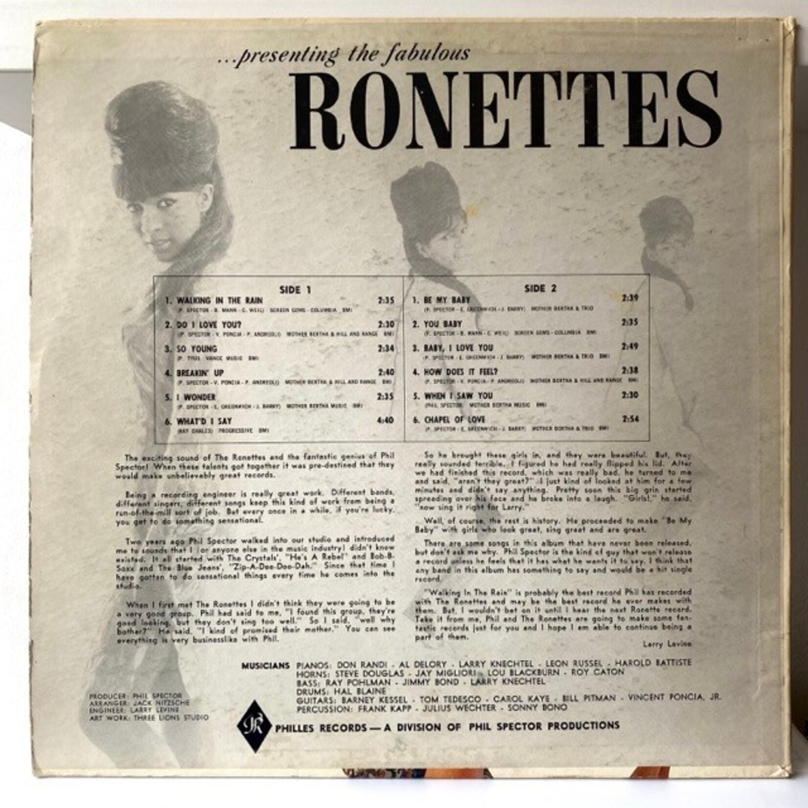 [Nick's Disk Pics] Ronettes: Presenting The Fabulous... (1964, USA, VG) [PHILLES]