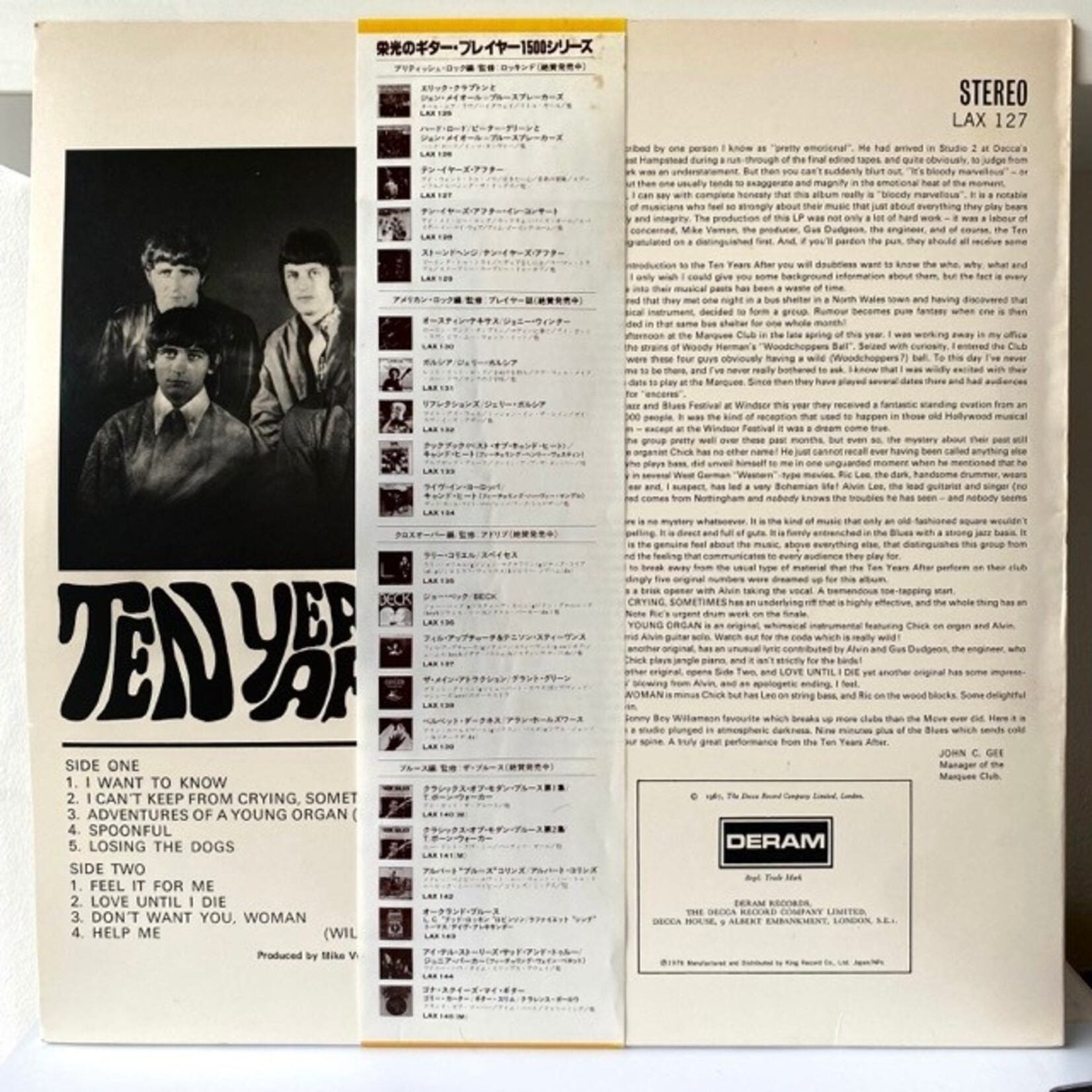 [Nick's Disk Pics] Ten Years After: self-titled (1978, Japan, Ex) [DERAM]