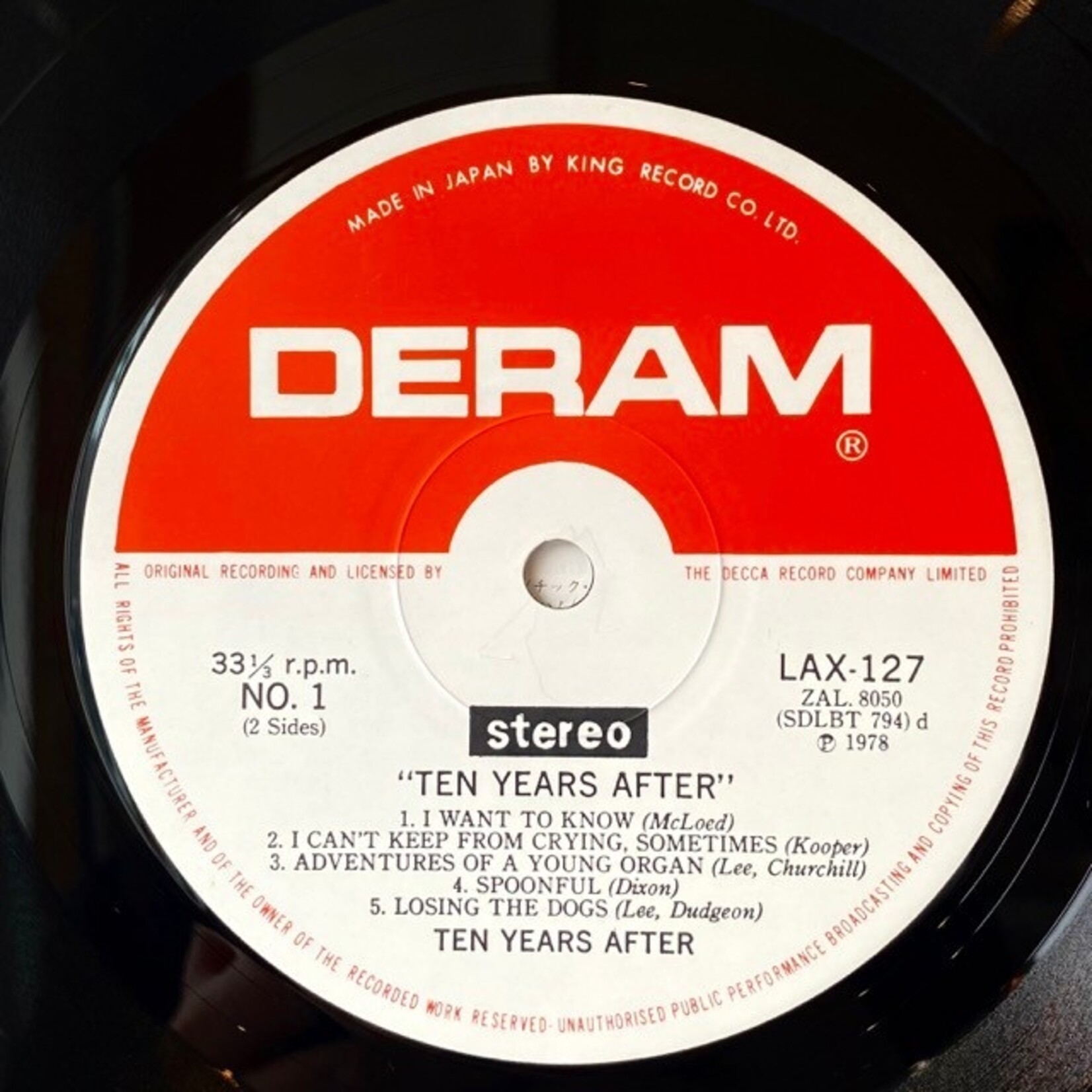 [Nick's Disk Pics] Ten Years After: self-titled (1978, Japan, Ex) [DERAM]