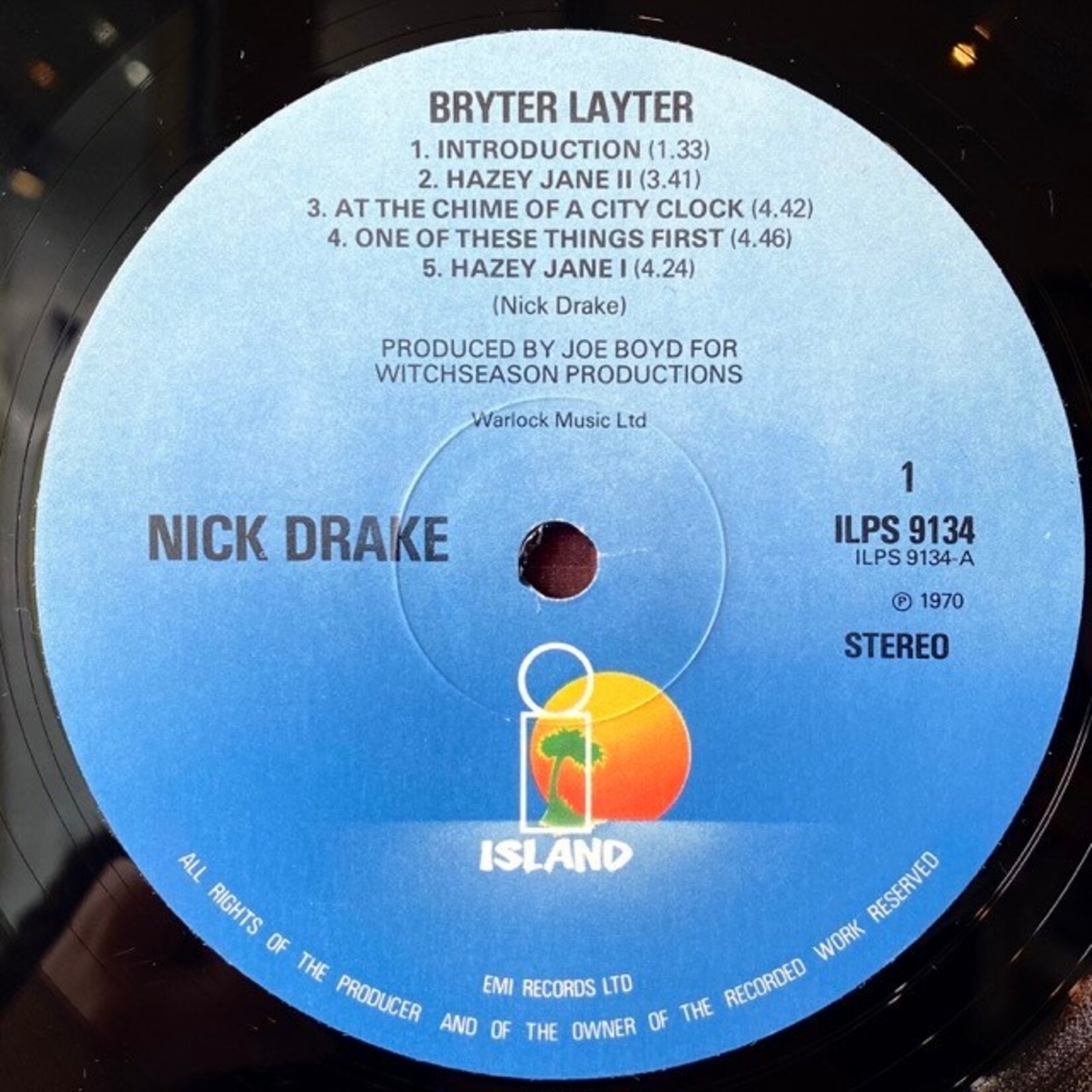 [Nick's Disk Pics] Drake, Nick: Bryter Layter (1978, UK, VG+) [ISLAND]