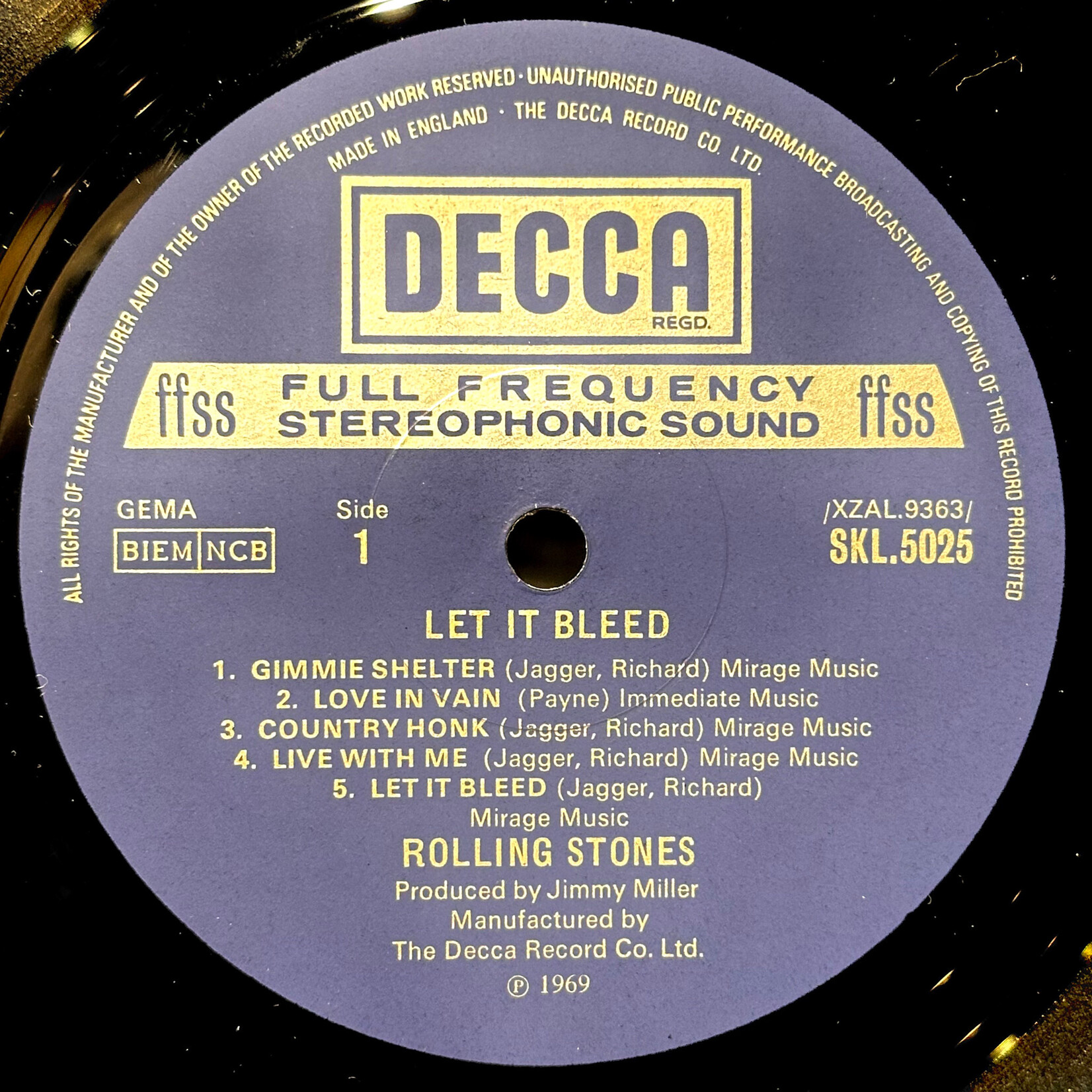 [Nick's Disk Pics] Rolling Stones: Let it Bleed (1970, UK, Ex)[DECCA]