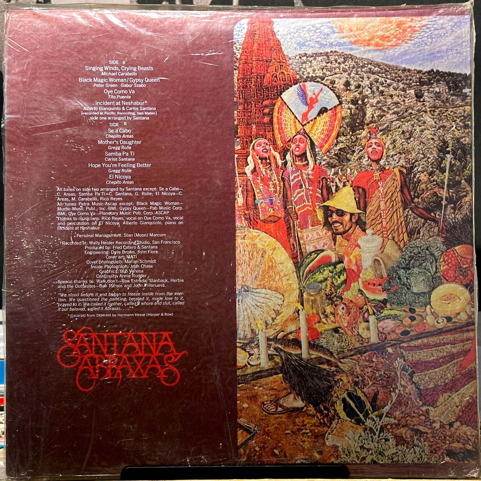 [Nick's Disk Pics] Santana: Abraxas ( 1975, Japan, Ex)[CBS]