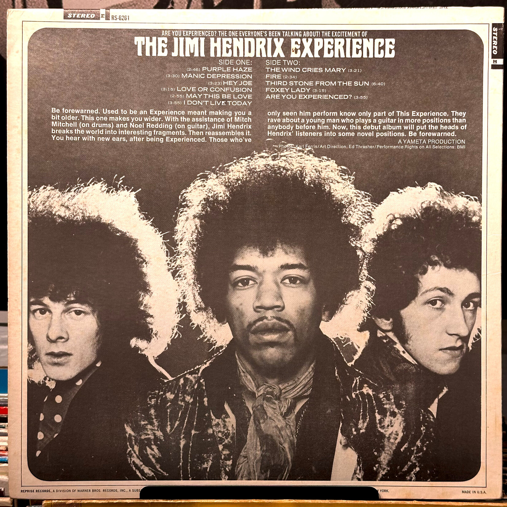 [Nick's Disk Pics] Hendrix, Jimi(Experience): Are You Experienced? (1968, USA, VG+)[REPRISE]