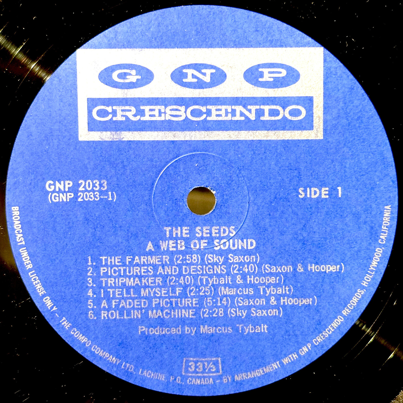 [Nick's Disk Pics] Seeds: A Web of Sound (1966, Canada, VG) [CRESCENDO]