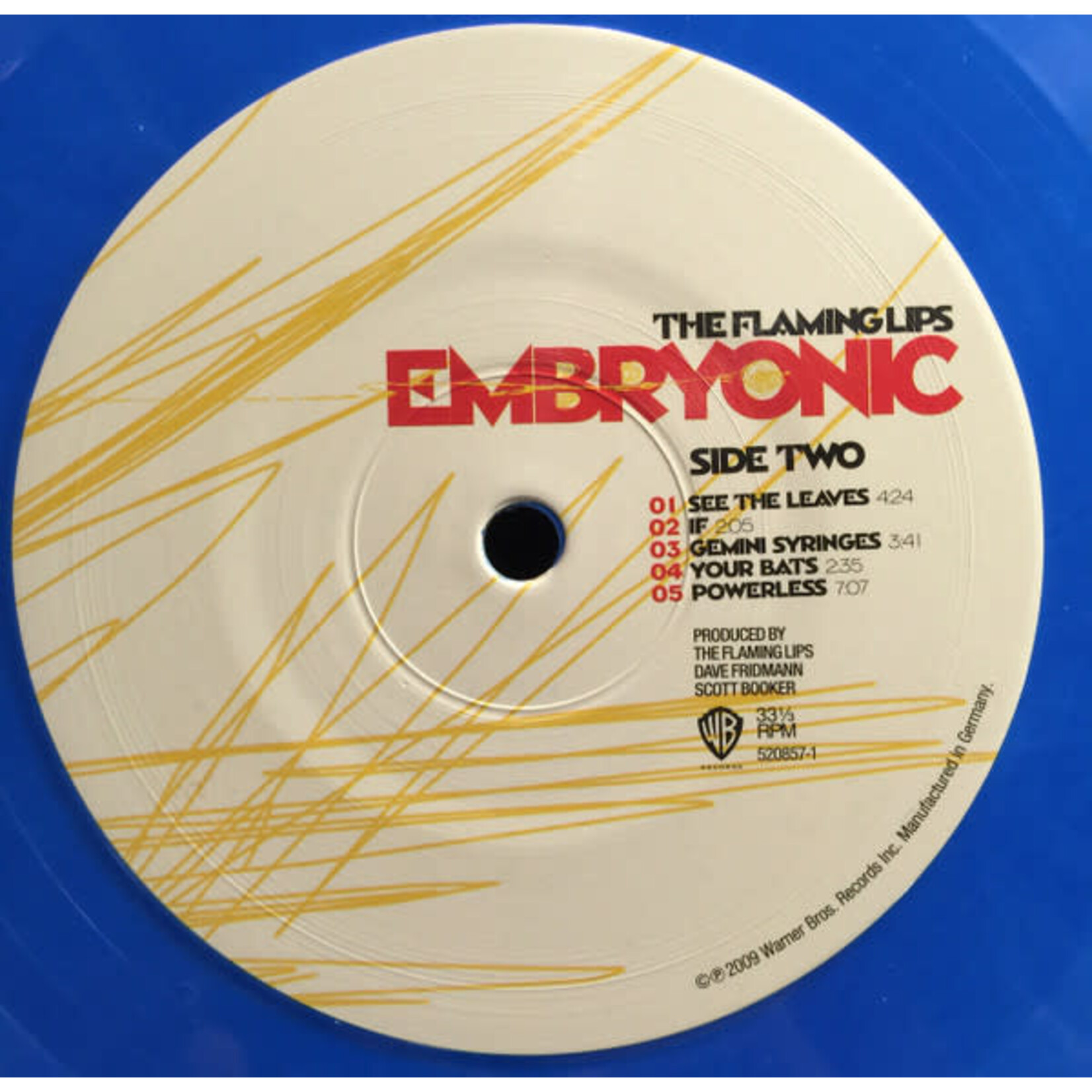 [Kollectible Vinyl] The Flaming Lips: Embryonic (2009, USA, + CD,  Blue & Yellow, VG+) [WARNER BROS]