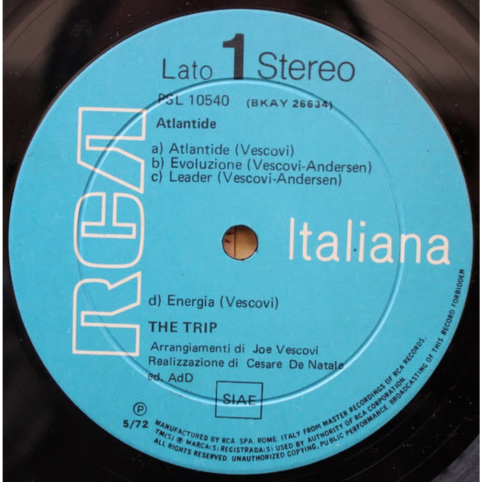 [Kollectibles] Trip, The: Atlantide (1972, Italy, VG+) [RCA]