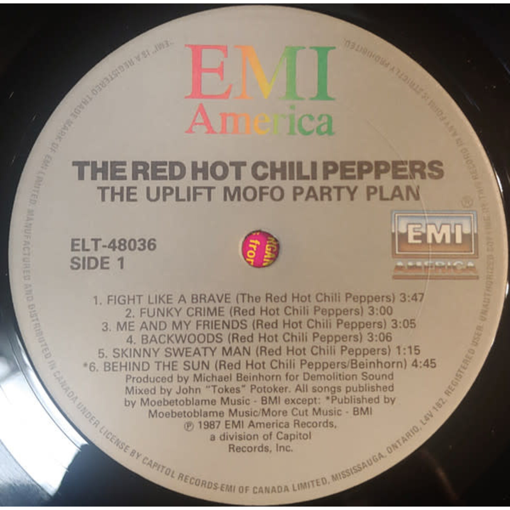 [Kollectibles] Red Hot Chili Peppers: The Uplift Mofo Party Plan [EMI] (1987, Canada, VG+)