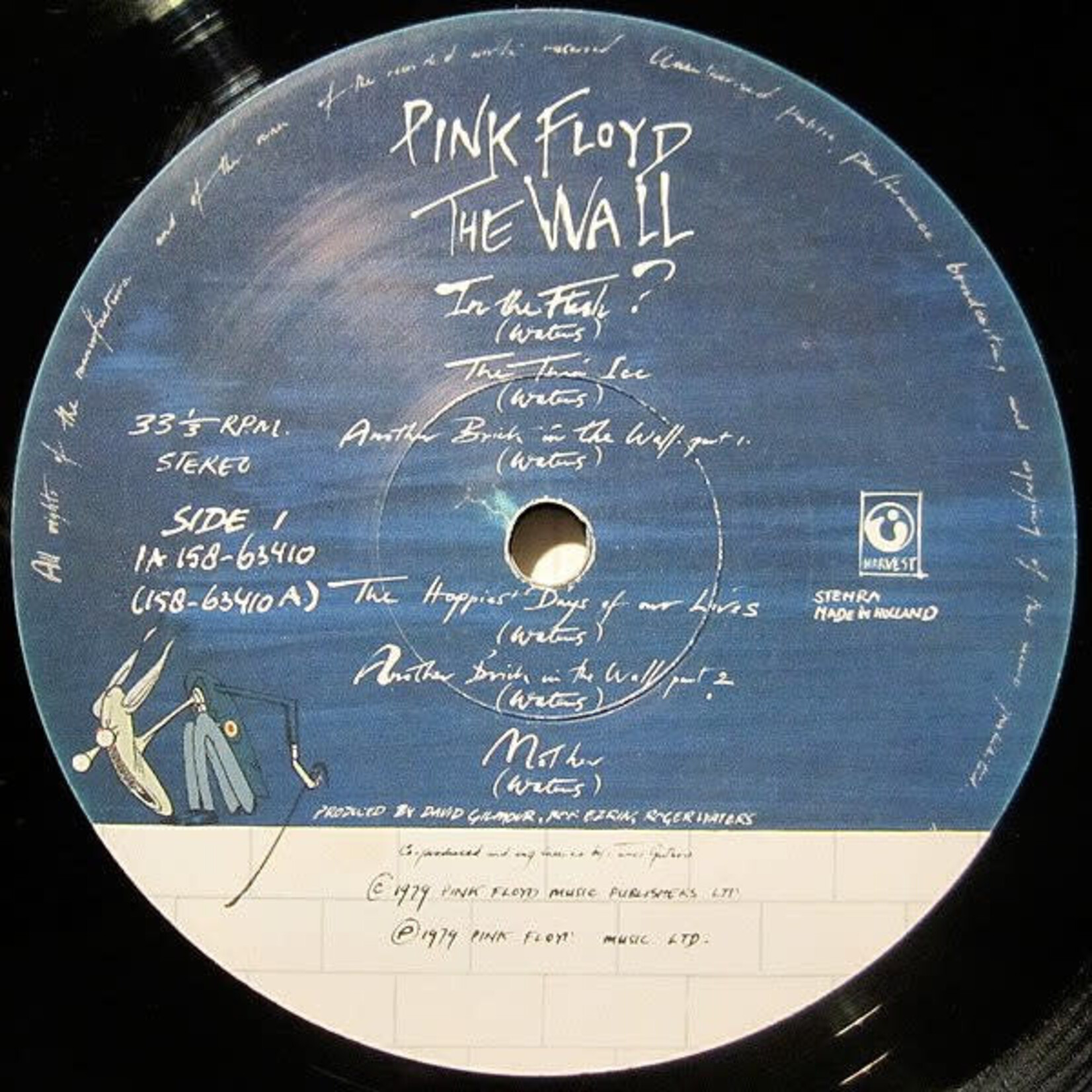 [Kollectible Vinyl] Pink Floyd: The Wall (1979, USA, Sticker + Inners, Disc EX) [COLUMBIA]