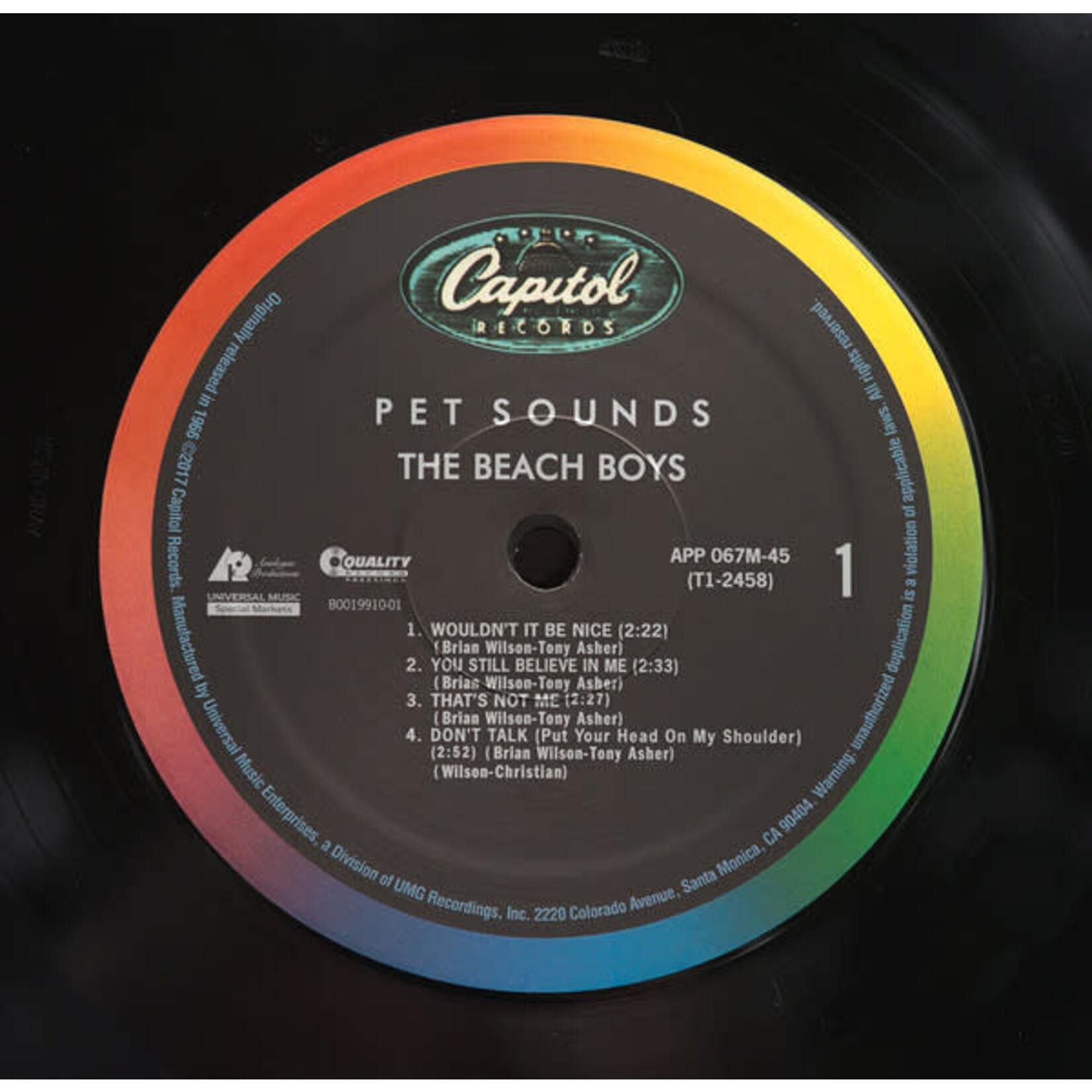 [Kollectible Vinyl] The Beach Boys: Pet Sounds (2017, USA, Kevin Gray 45rpm Master, NM) [CAPITOL]