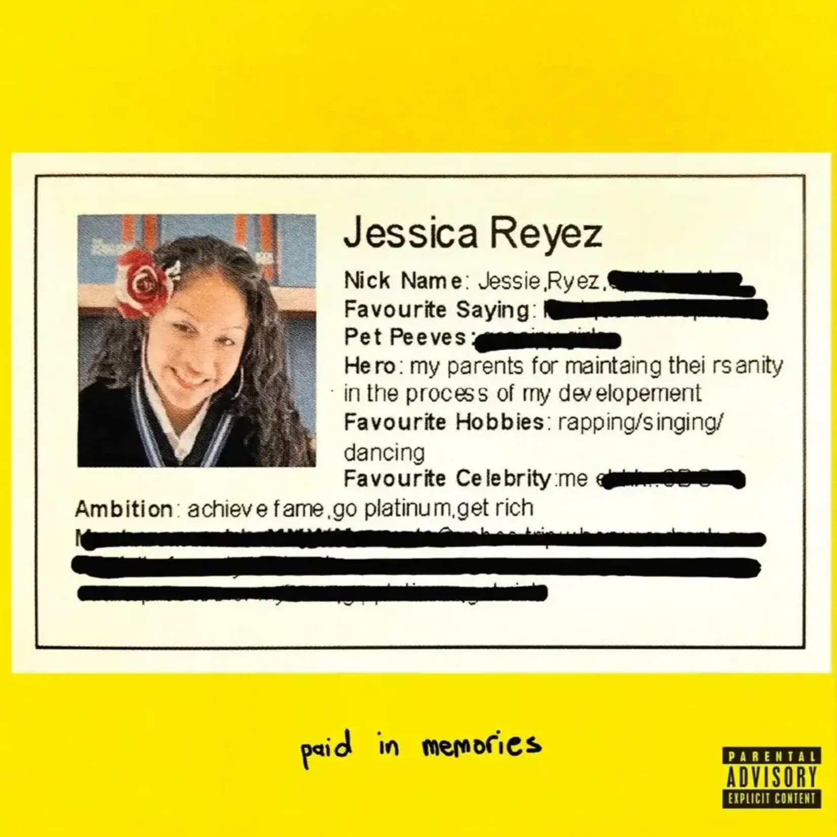 [New] Reyez,Jessie: Paid In Memories(Lp) [ISLAND RECORDS]